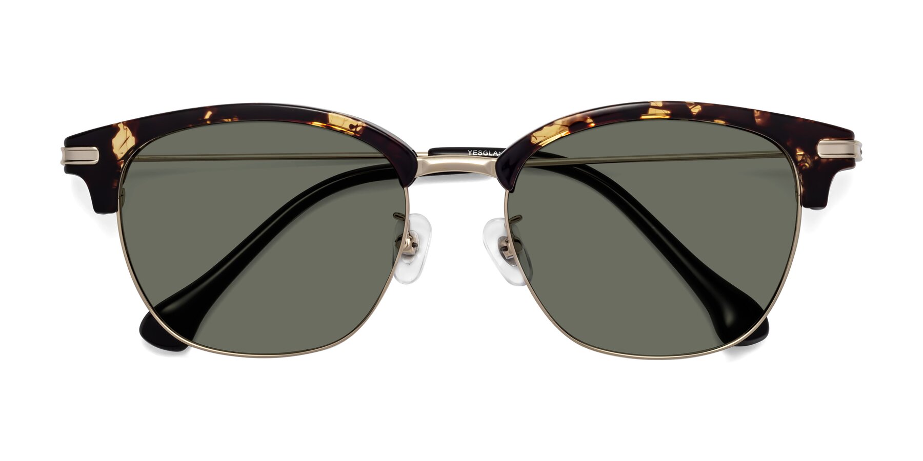 Folded Front of Obrien in Tortoise with Gray Polarized Lenses