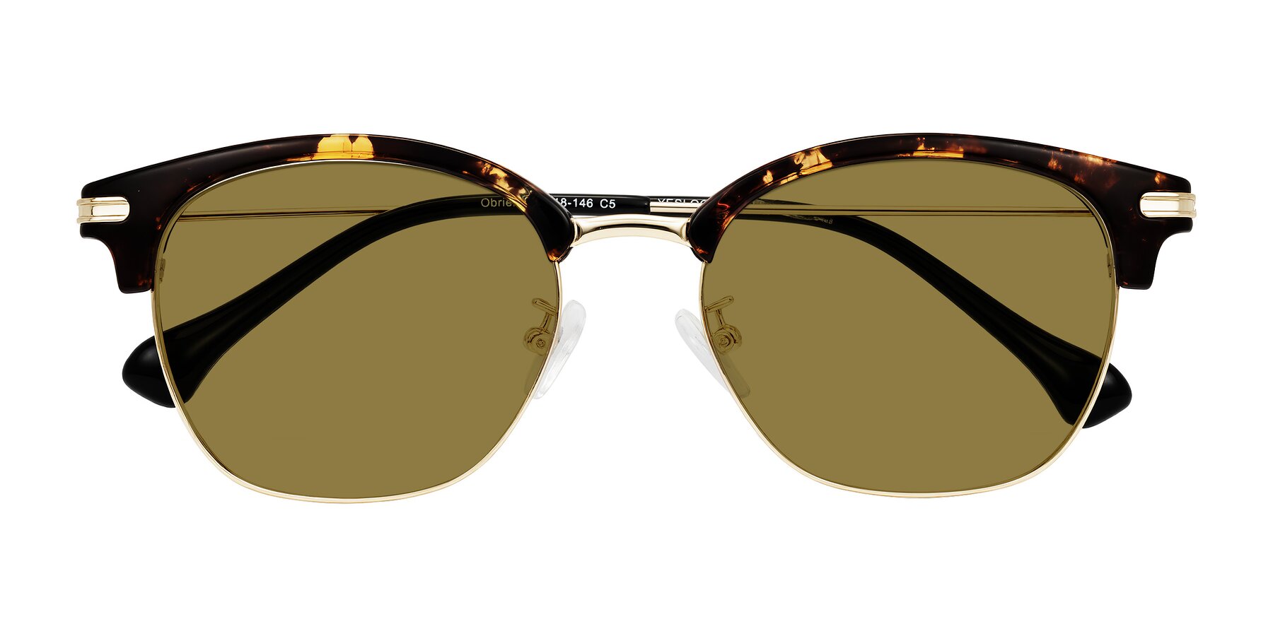 Folded Front of Obrien in Tortoise with Brown Polarized Lenses