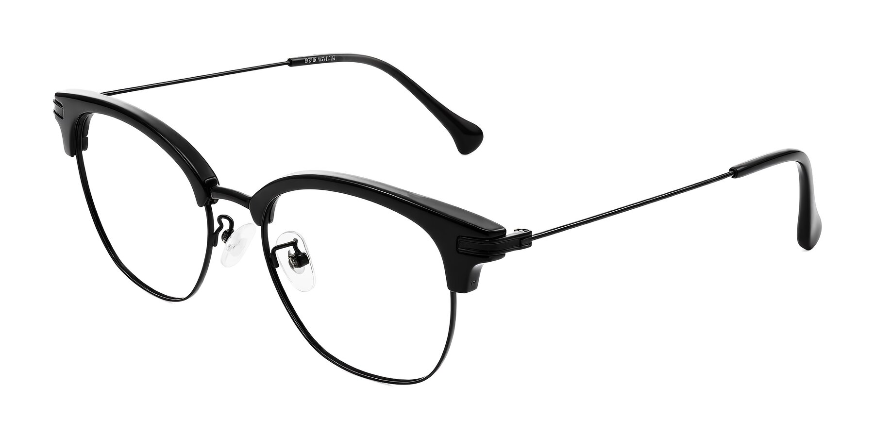 Angle of Obrien in Black with Clear Eyeglass Lenses