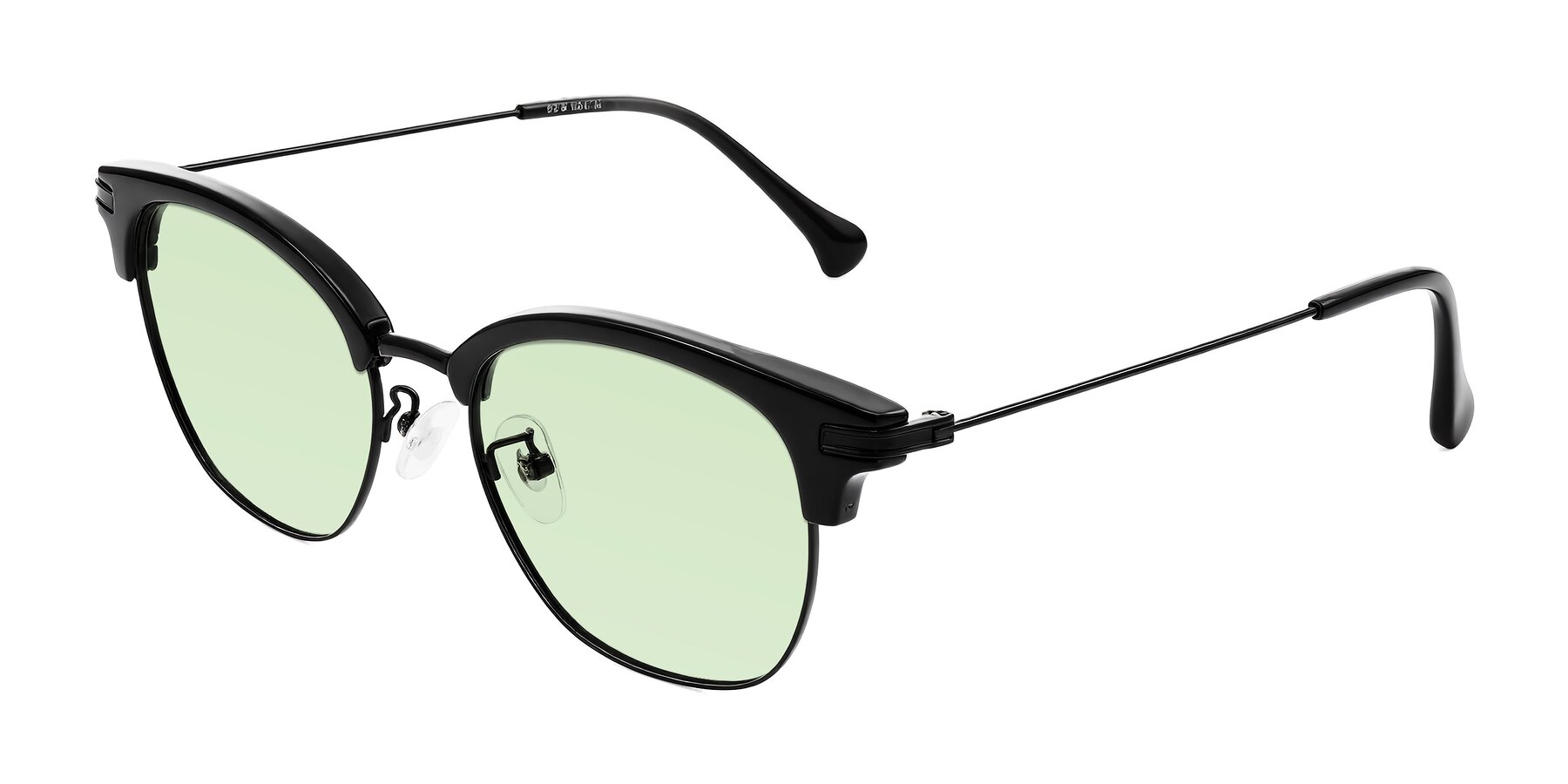 Angle of Obrien in Black with Light Green Tinted Lenses