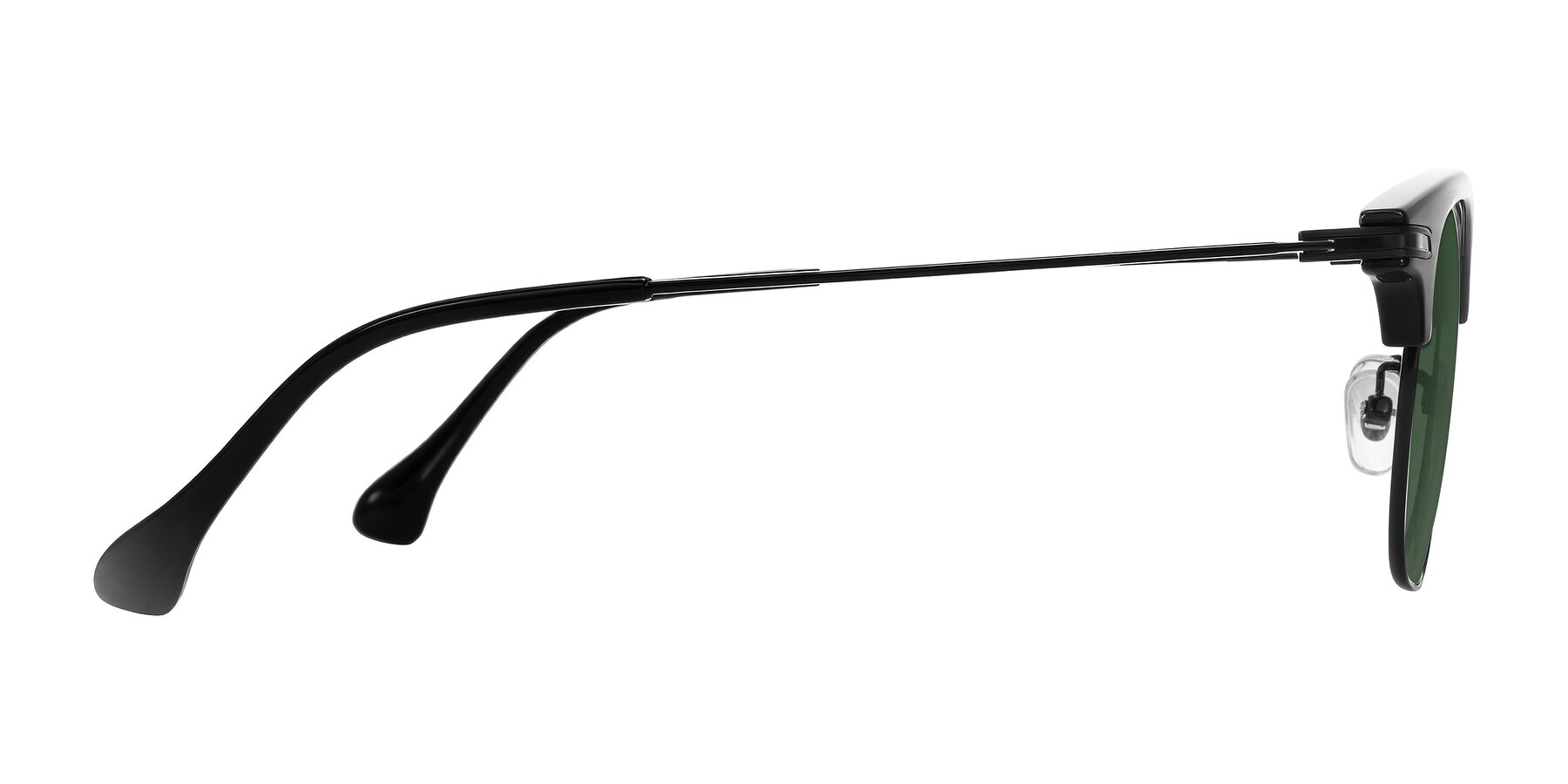 Side of Obrien in Black with Green Tinted Lenses