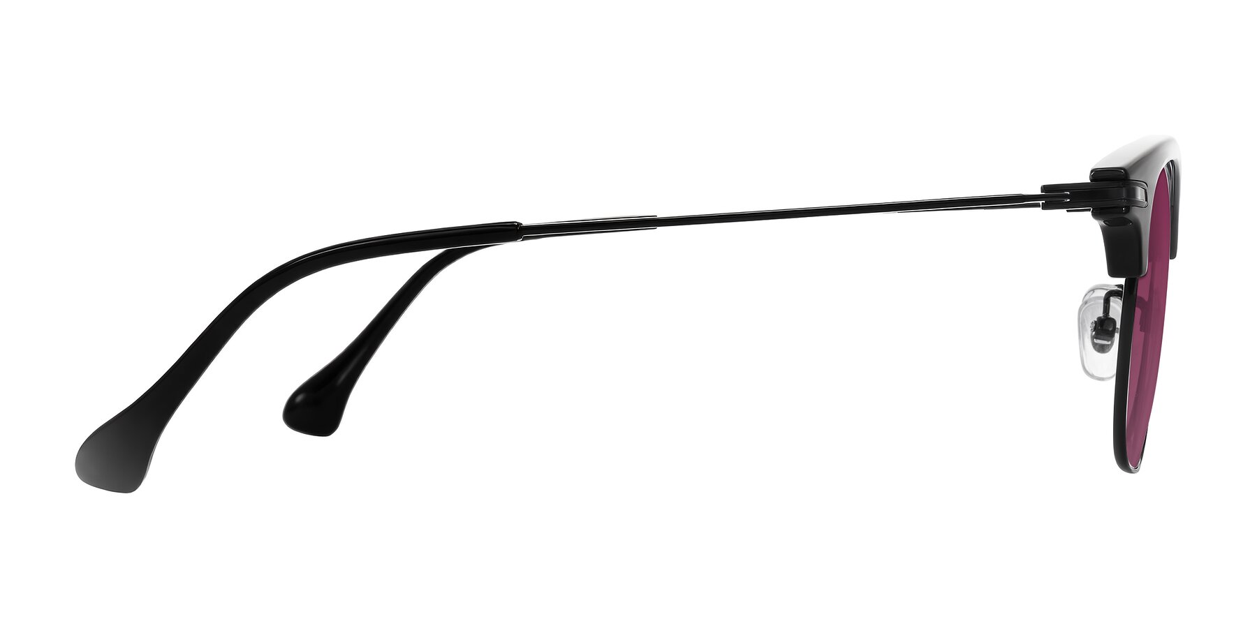 Side of Obrien in Black with Wine Tinted Lenses