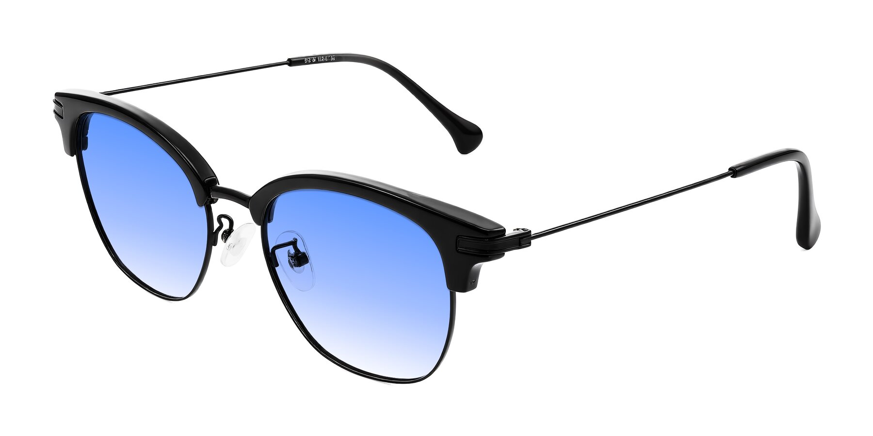 Angle of Obrien in Black with Blue Gradient Lenses