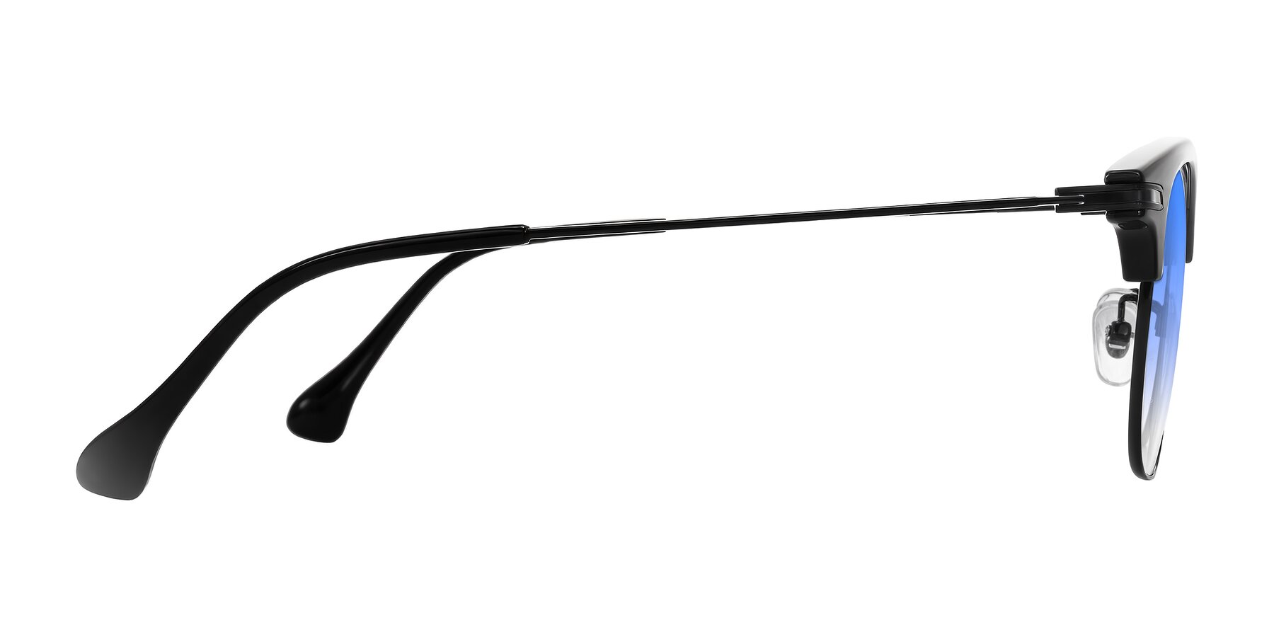 Side of Obrien in Black with Blue Gradient Lenses