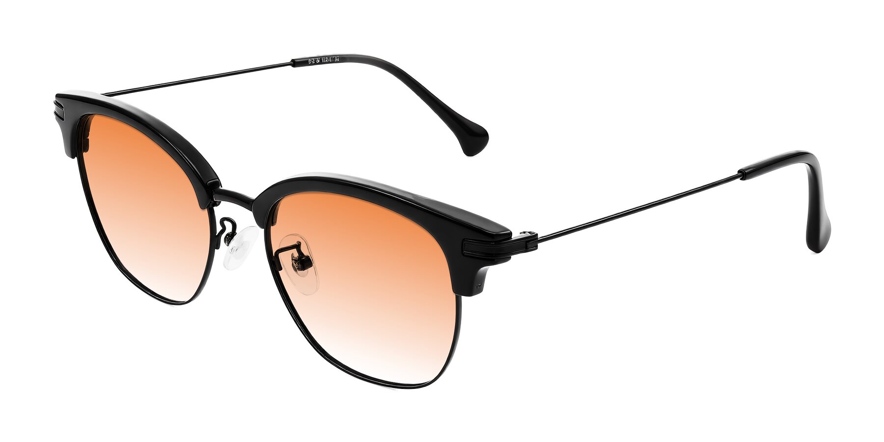 Angle of Obrien in Black with Orange Gradient Lenses