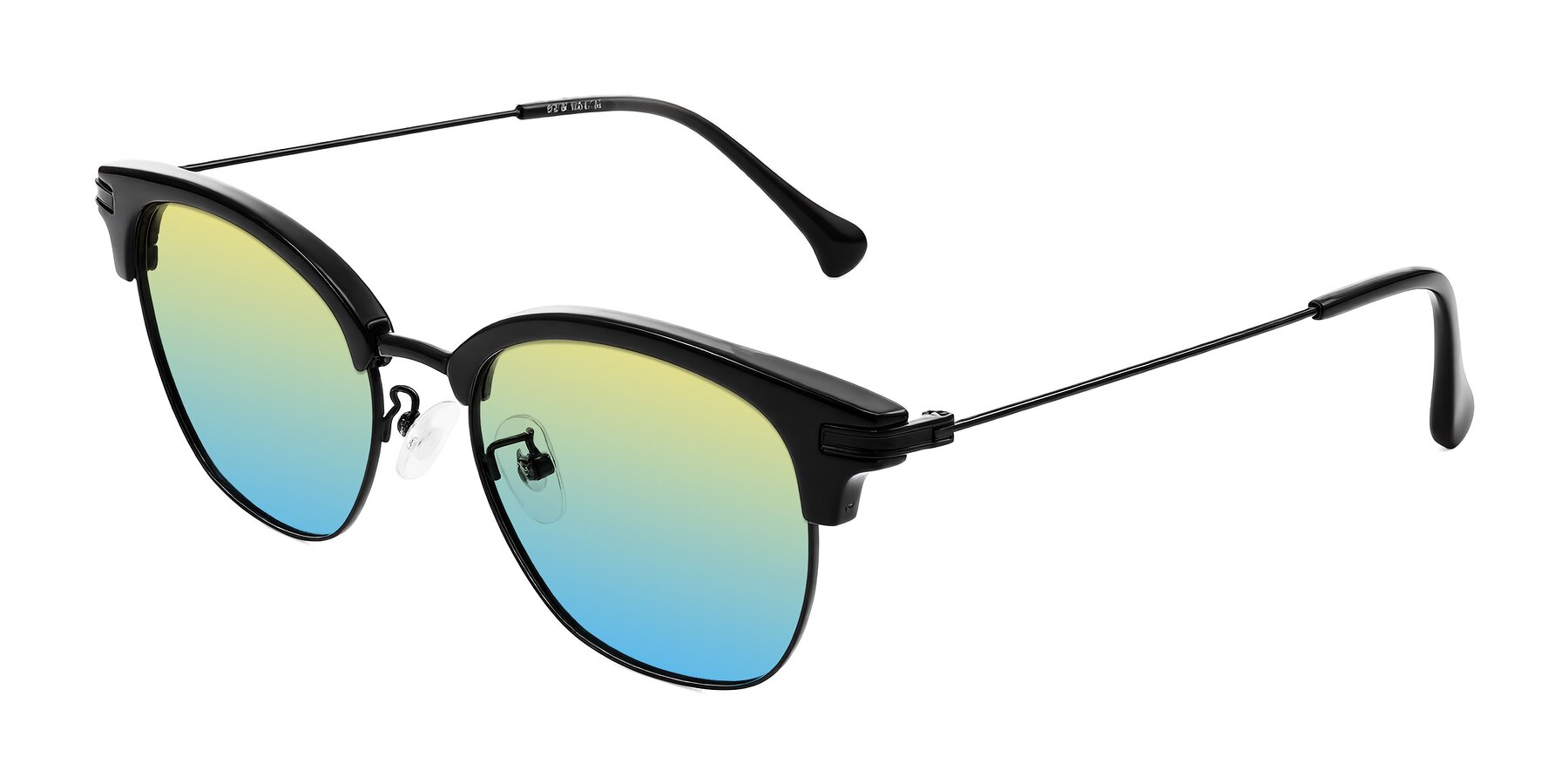Angle of Obrien in Black with Yellow / Blue Gradient Lenses