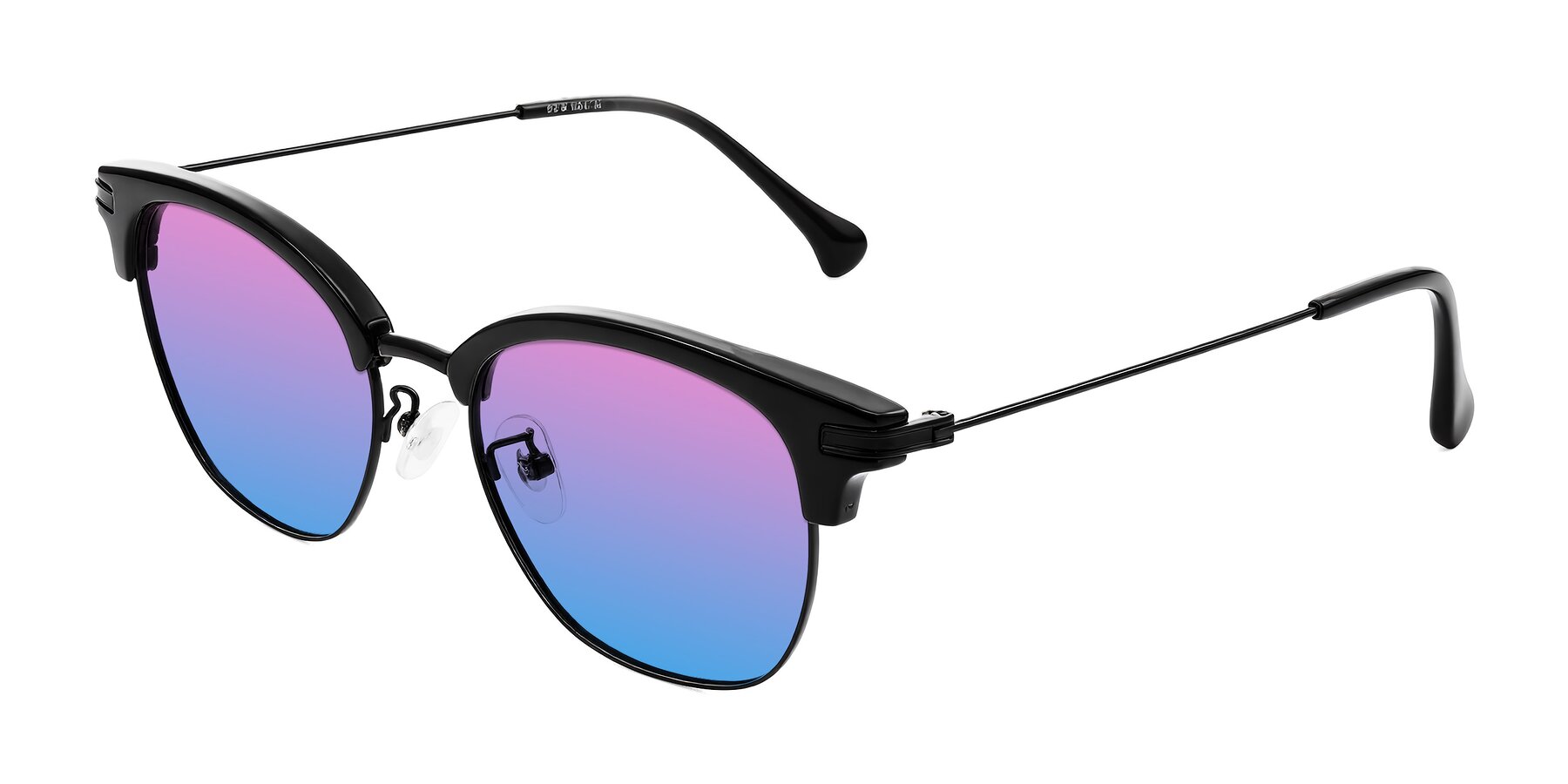 Angle of Obrien in Black with Pink / Blue Gradient Lenses