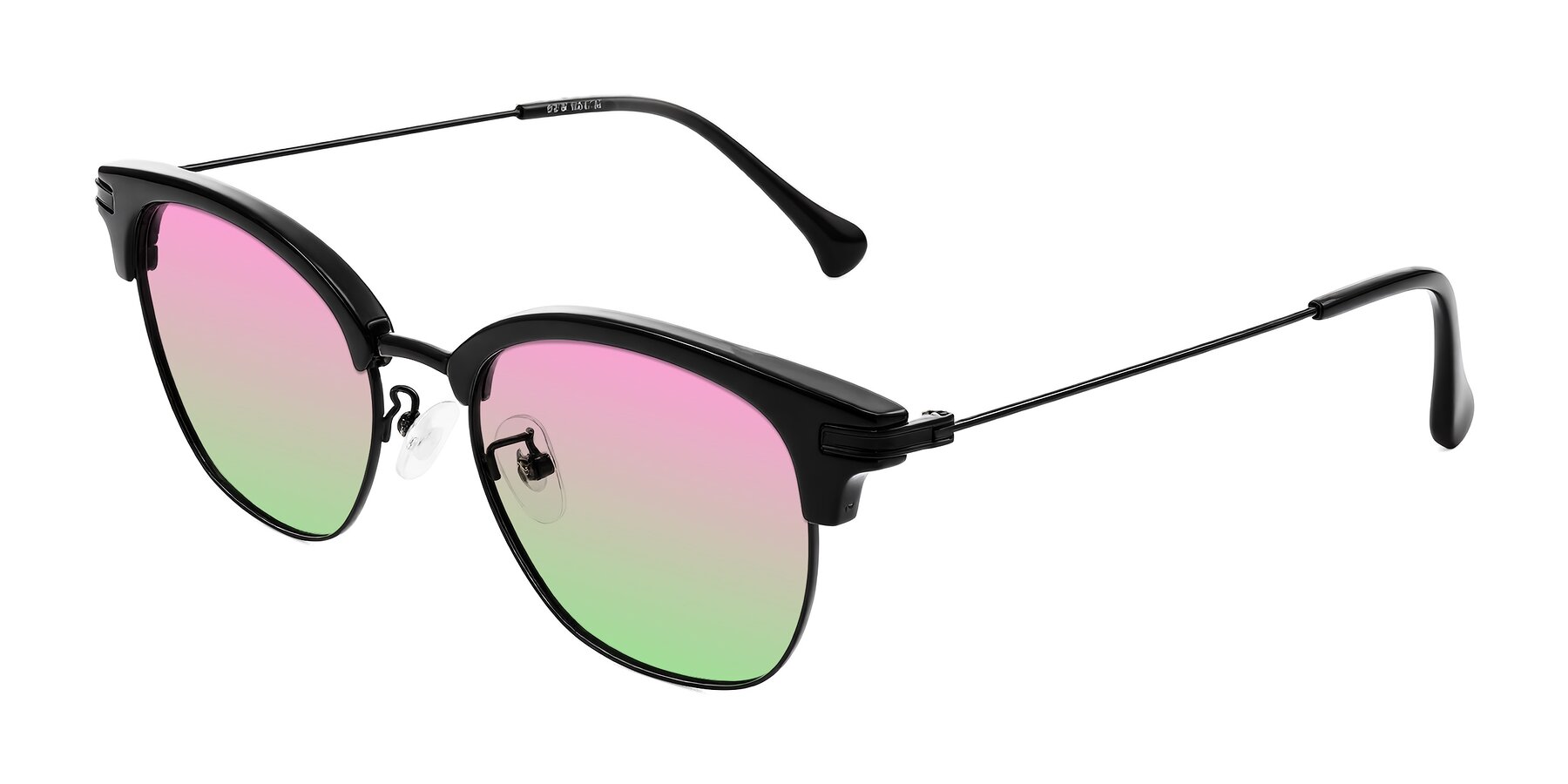 Angle of Obrien in Black with Pink / Green Gradient Lenses