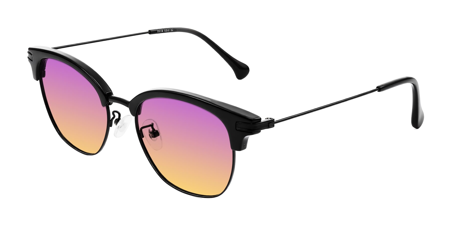 Angle of Obrien in Black with Purple / Yellow Gradient Lenses