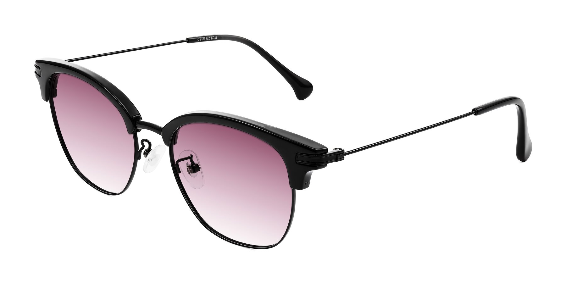 Angle of Obrien in Black with Wine Gradient Lenses
