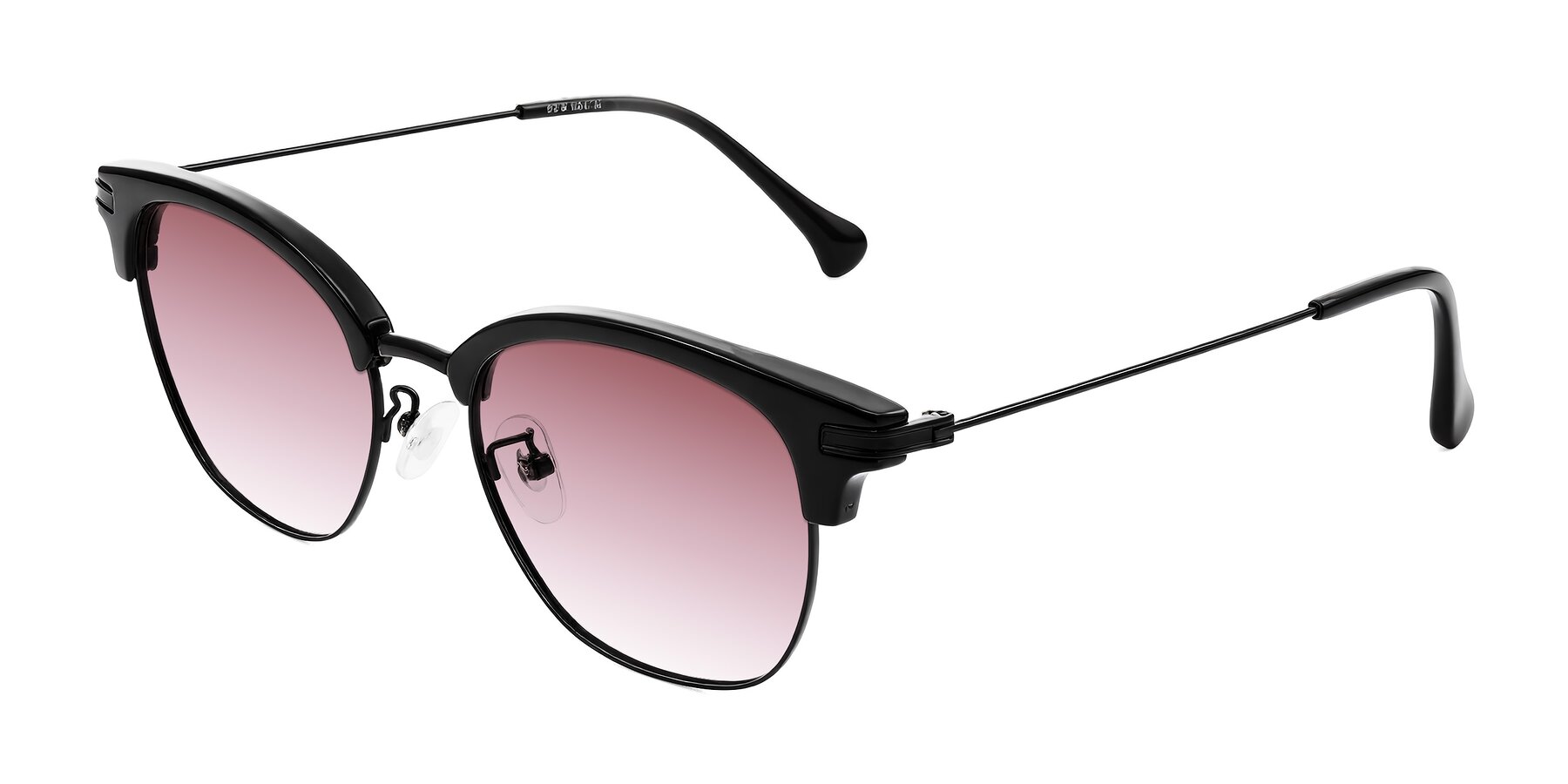 Angle of Obrien in Black with Garnet Gradient Lenses