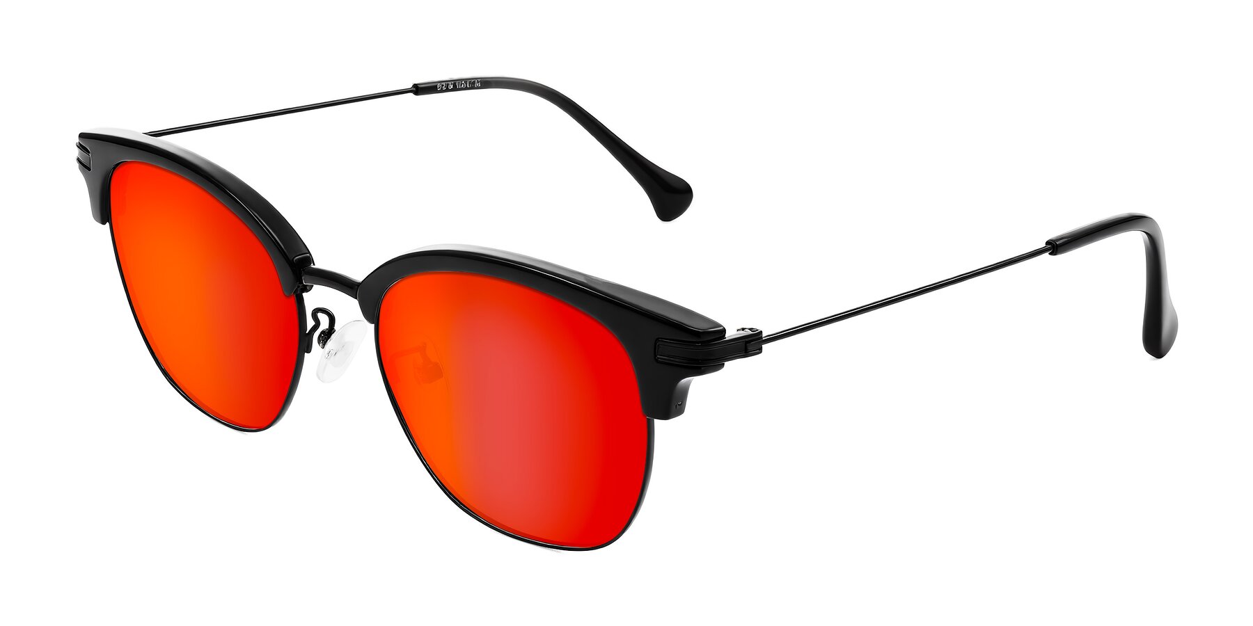 Angle of Obrien in Black with Red Gold Mirrored Lenses