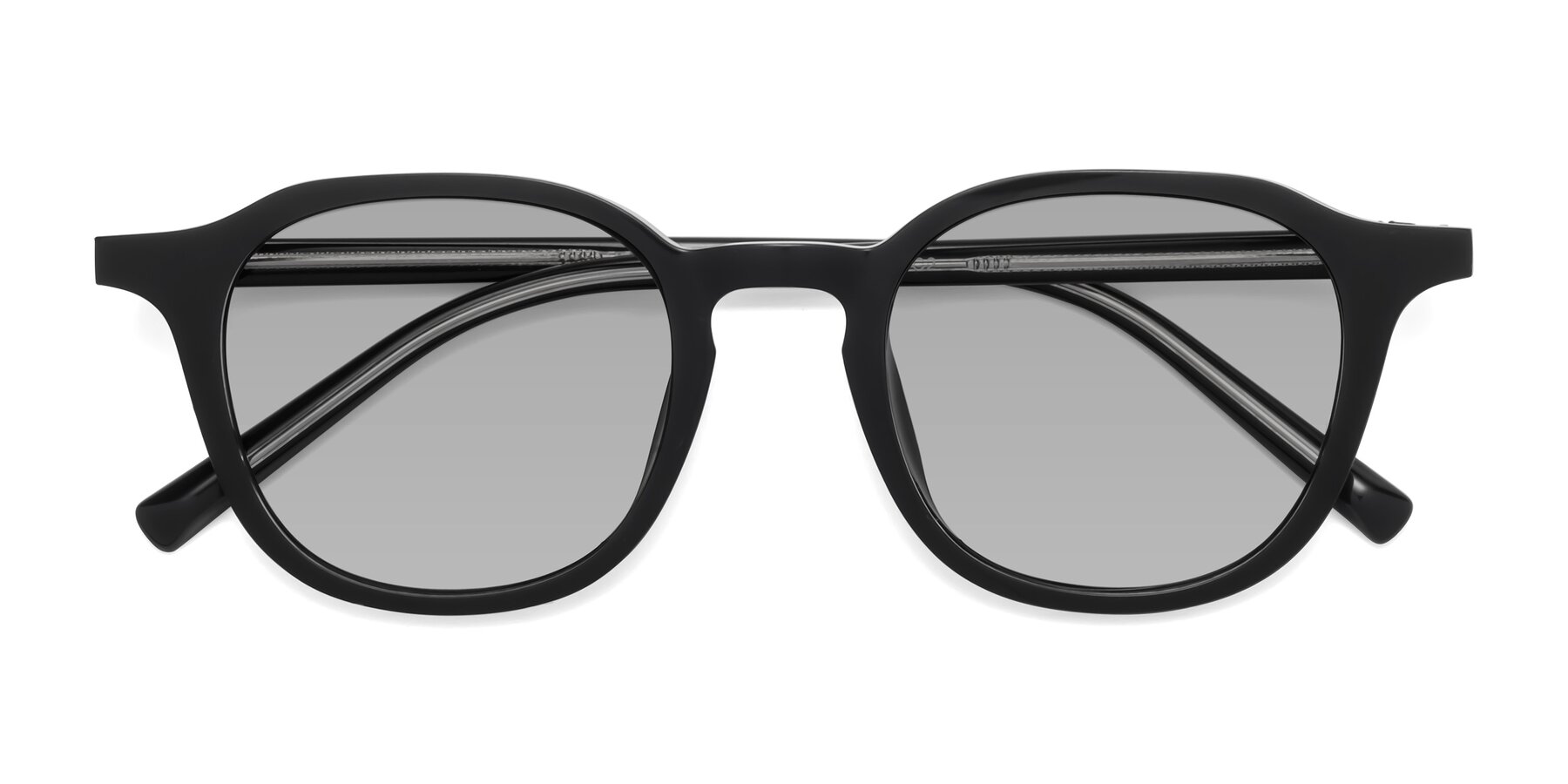 Folded Front of LaRode in Black with Light Gray Tinted Lenses