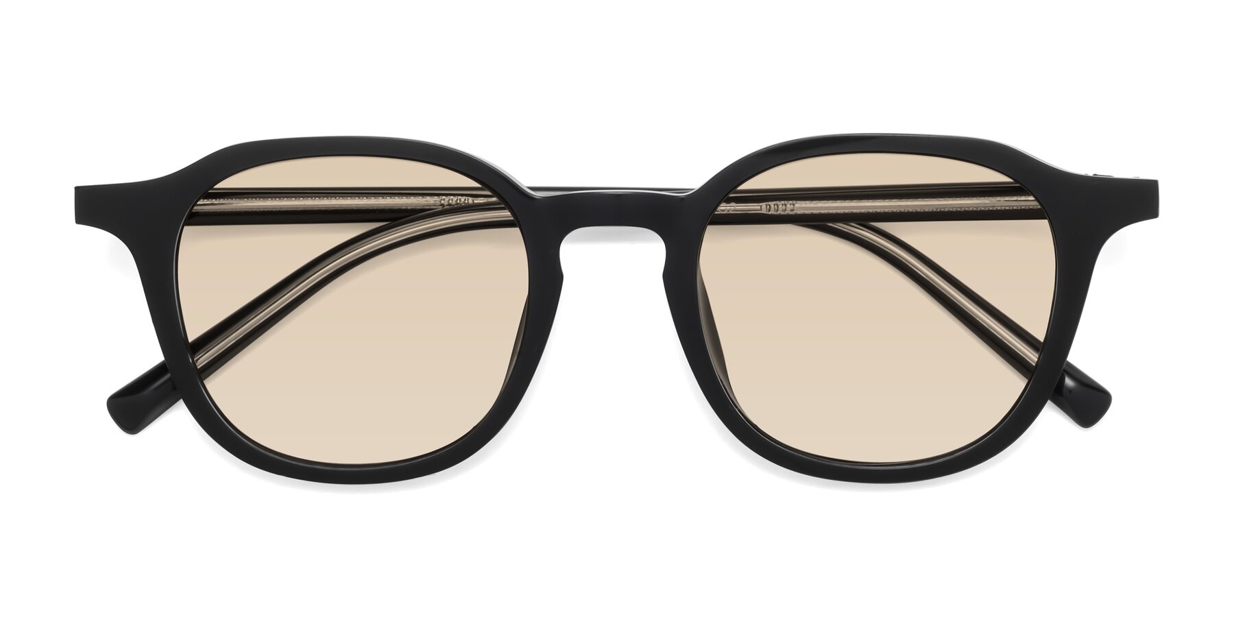 Folded Front of LaRode in Black with Light Brown Tinted Lenses