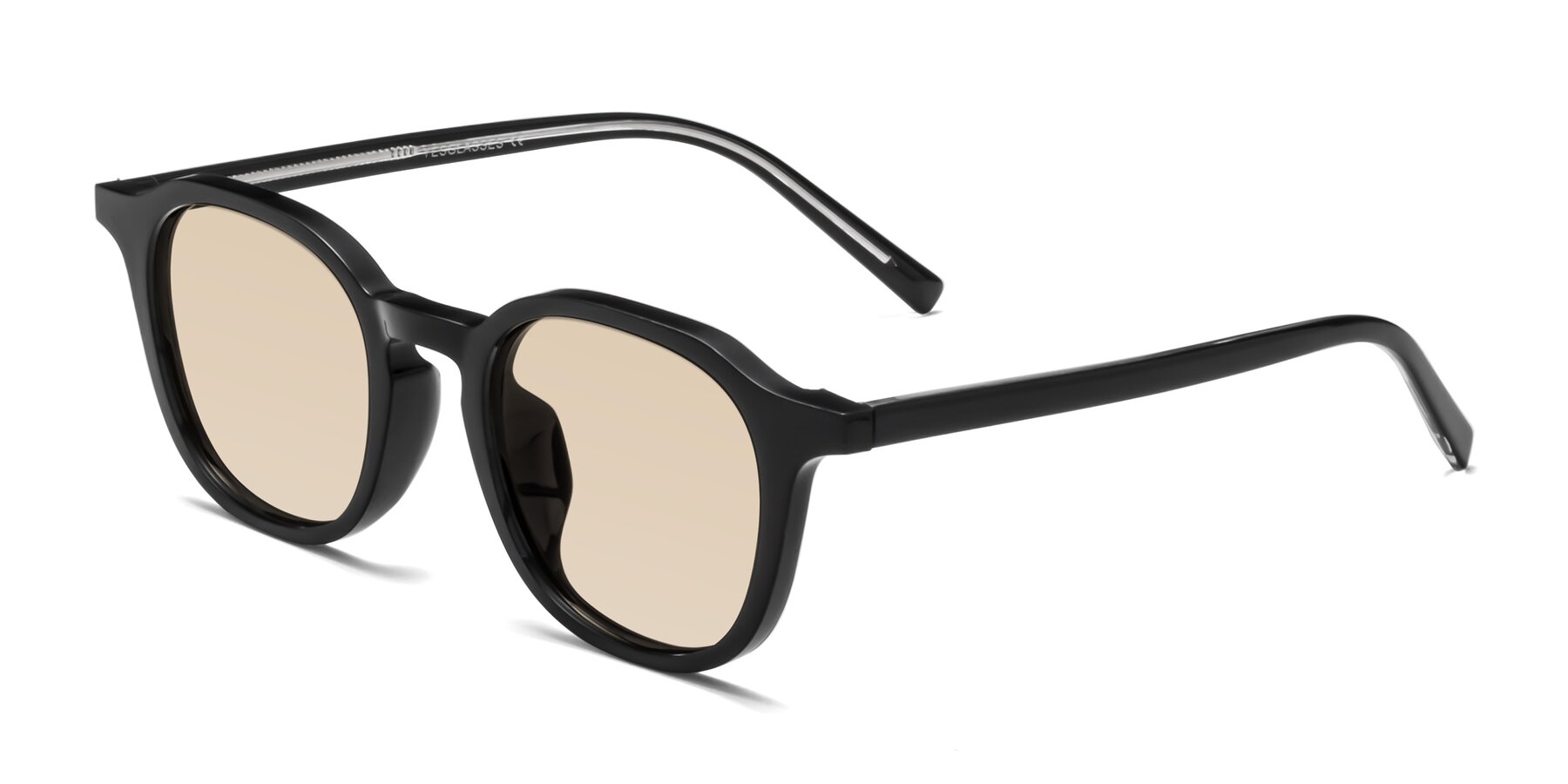 Angle of LaRode in Black with Light Brown Tinted Lenses