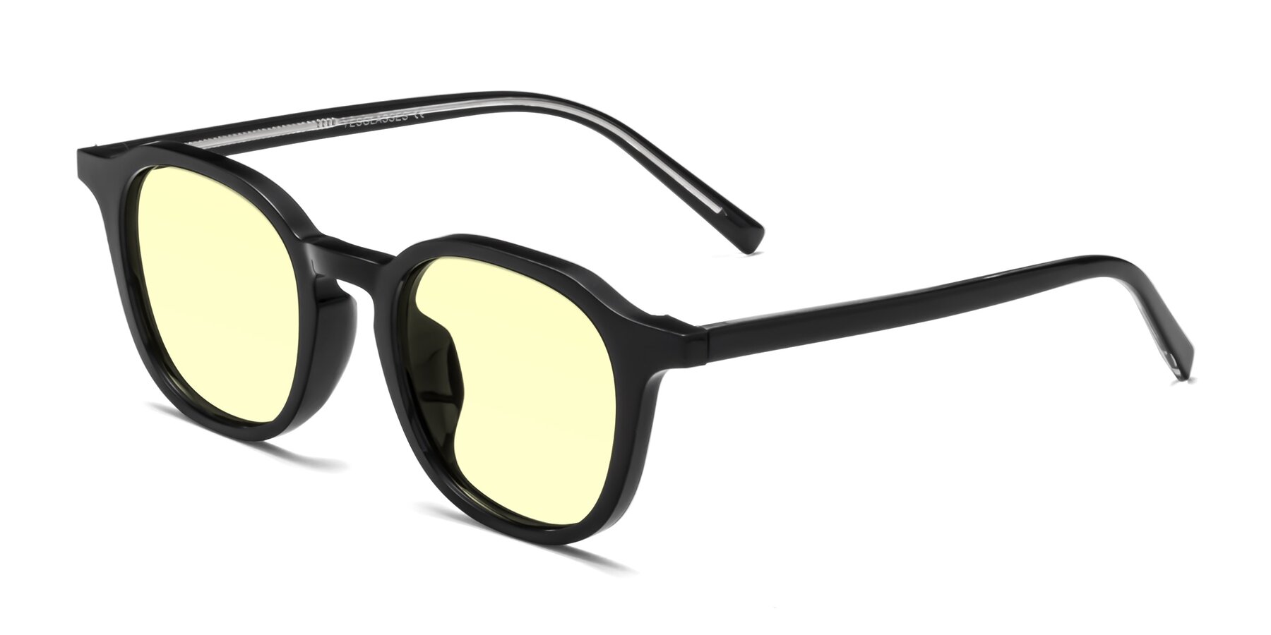 Angle of LaRode in Black with Light Yellow Tinted Lenses