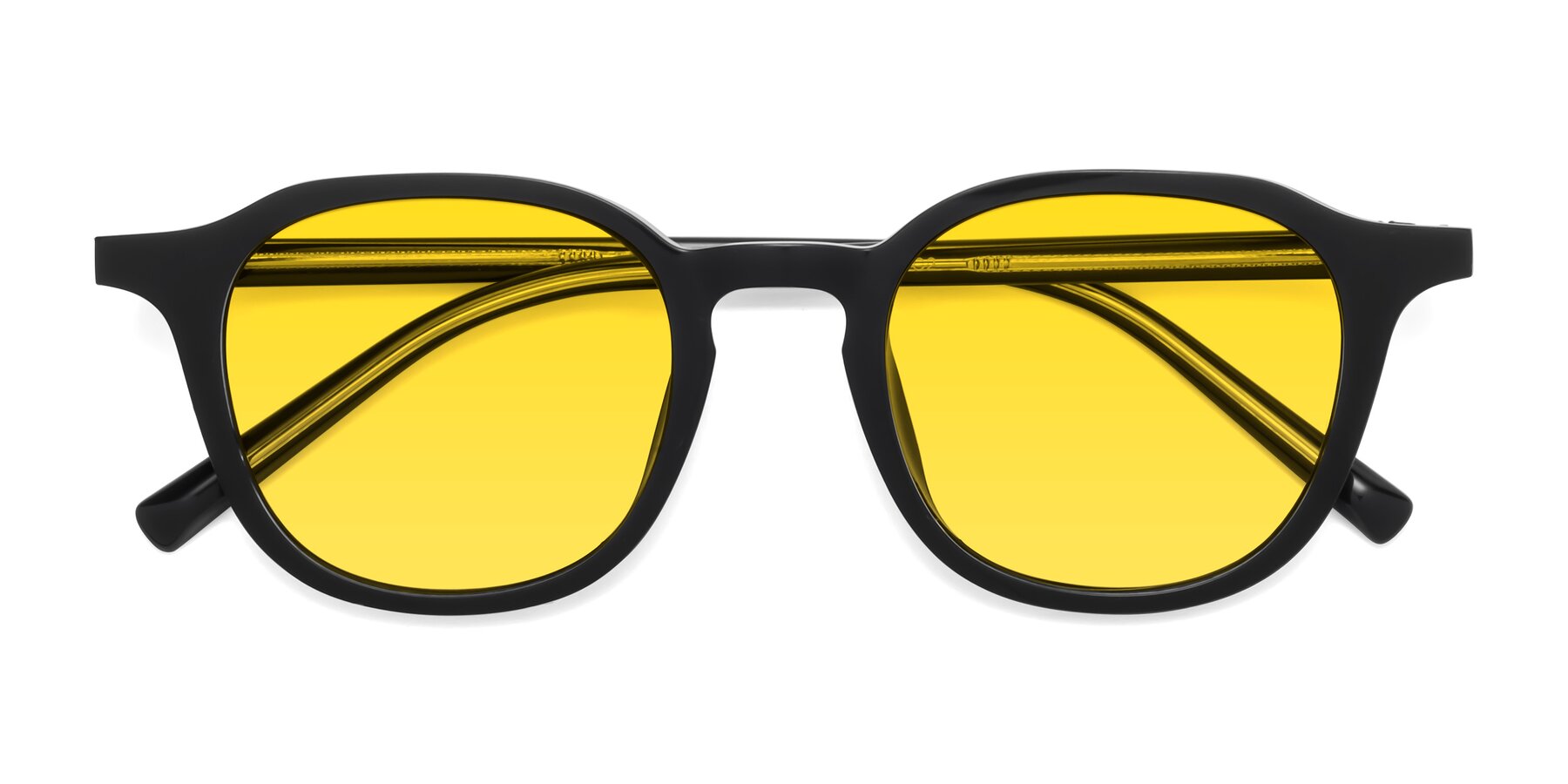 Folded Front of LaRode in Black with Yellow Tinted Lenses