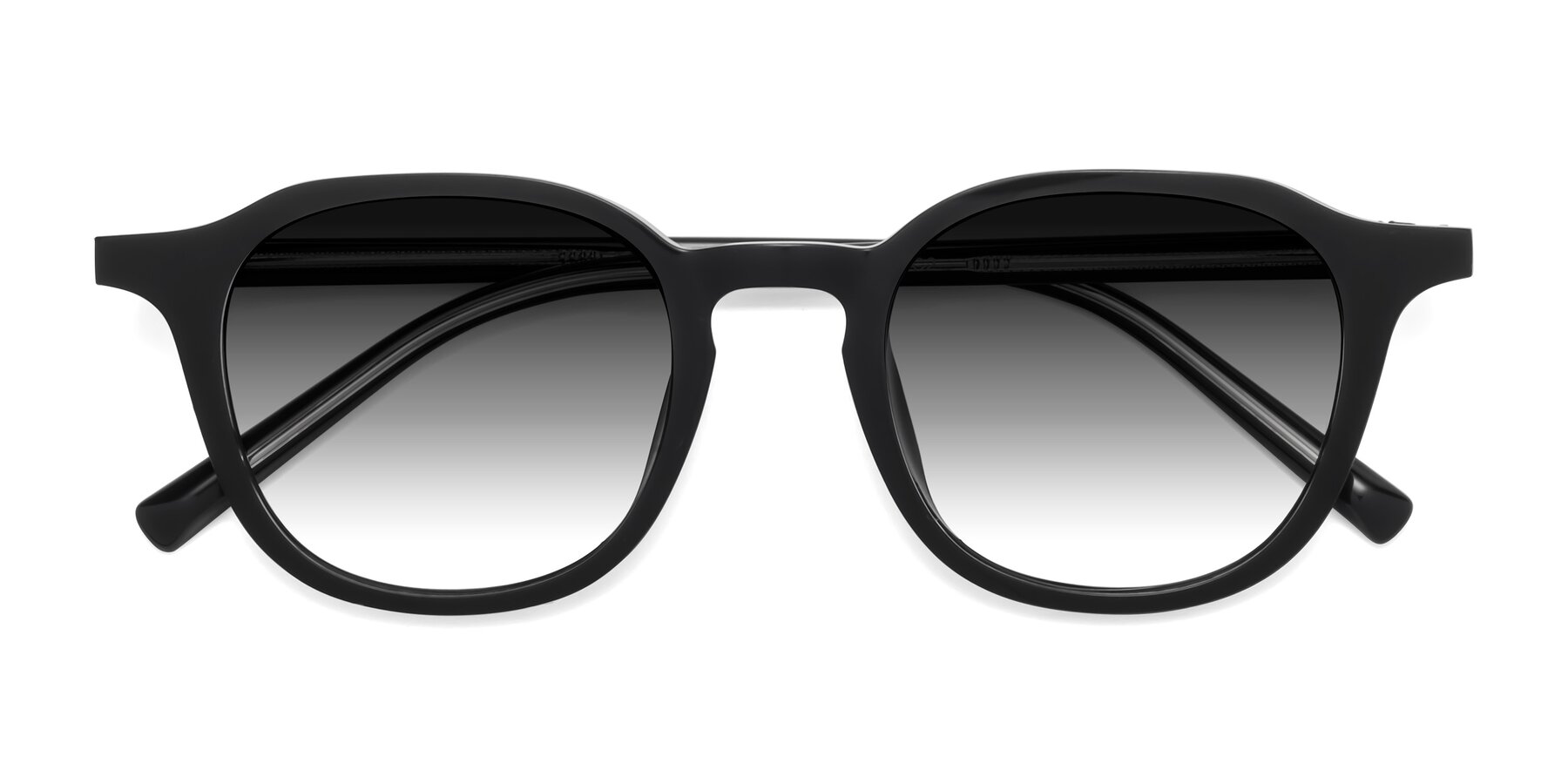 Folded Front of LaRode in Black with Gray Gradient Lenses