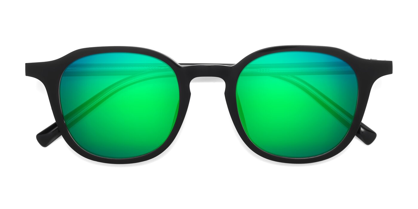 LaRode - Black Flash Mirrored Sunglasses