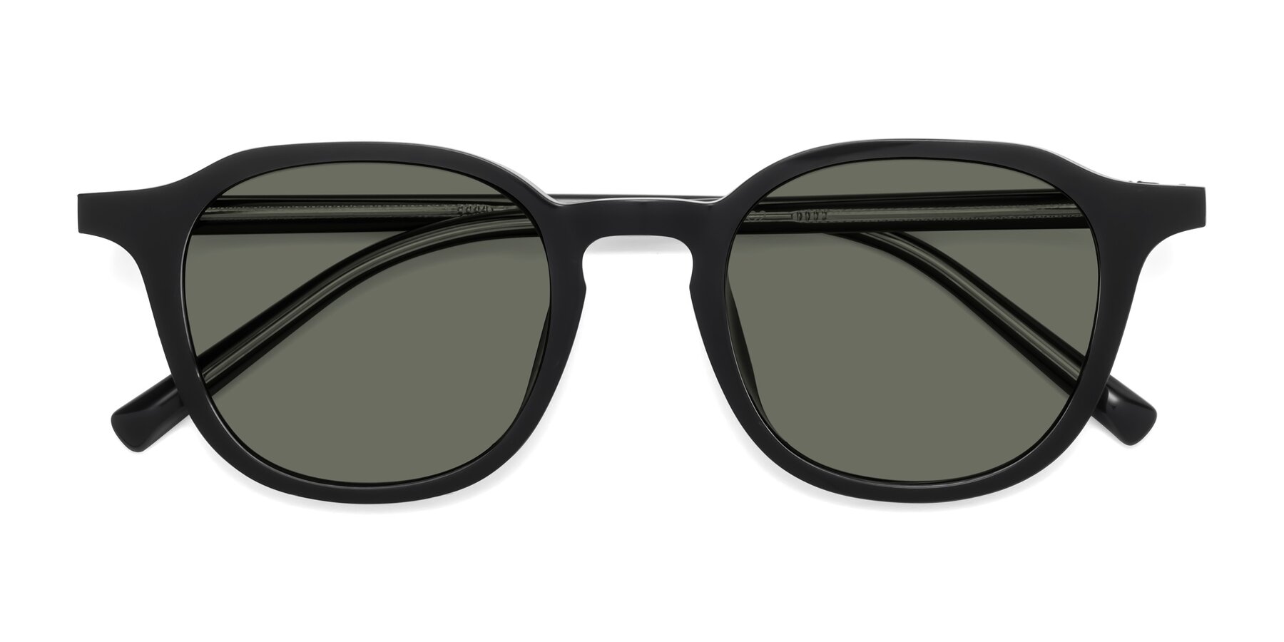 Folded Front of LaRode in Black with Gray Polarized Lenses