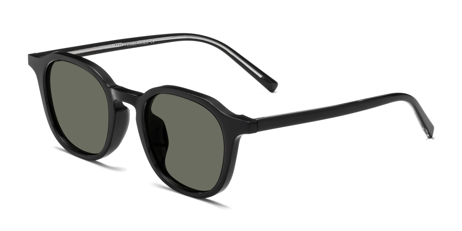 Angle of LaRode in Black with Gray Polarized Lenses