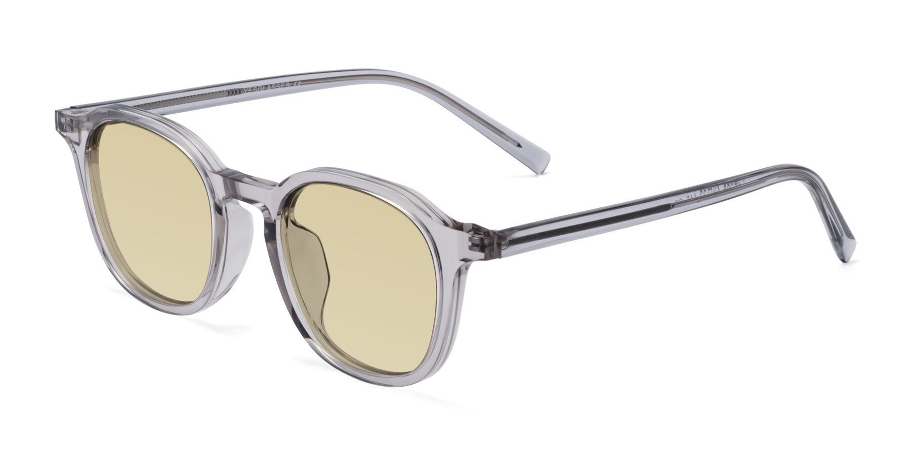 Angle of LaRode in Translucent Gray with Light Champagne Tinted Lenses