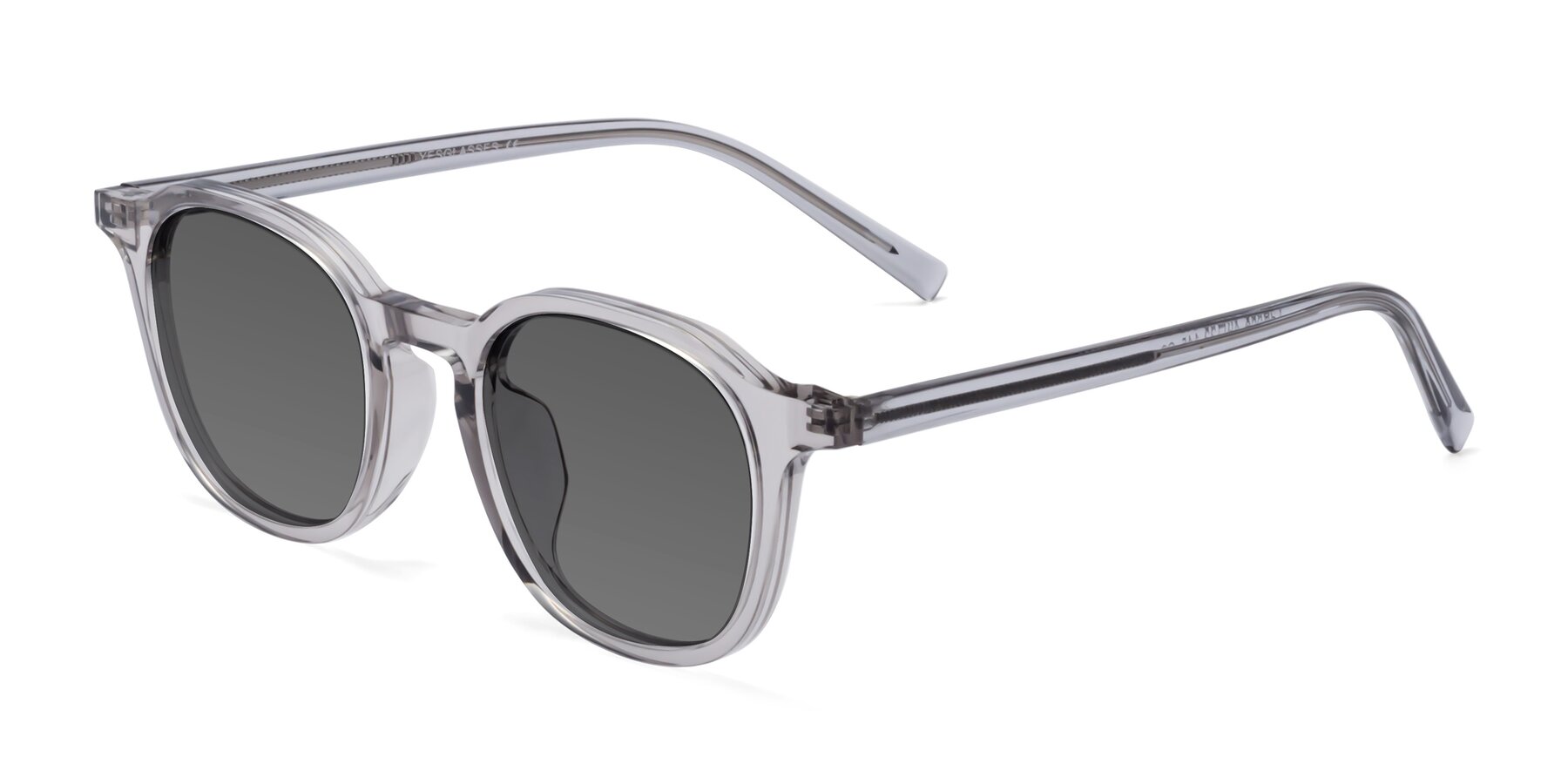 Angle of LaRode in Translucent Gray with Medium Gray Tinted Lenses