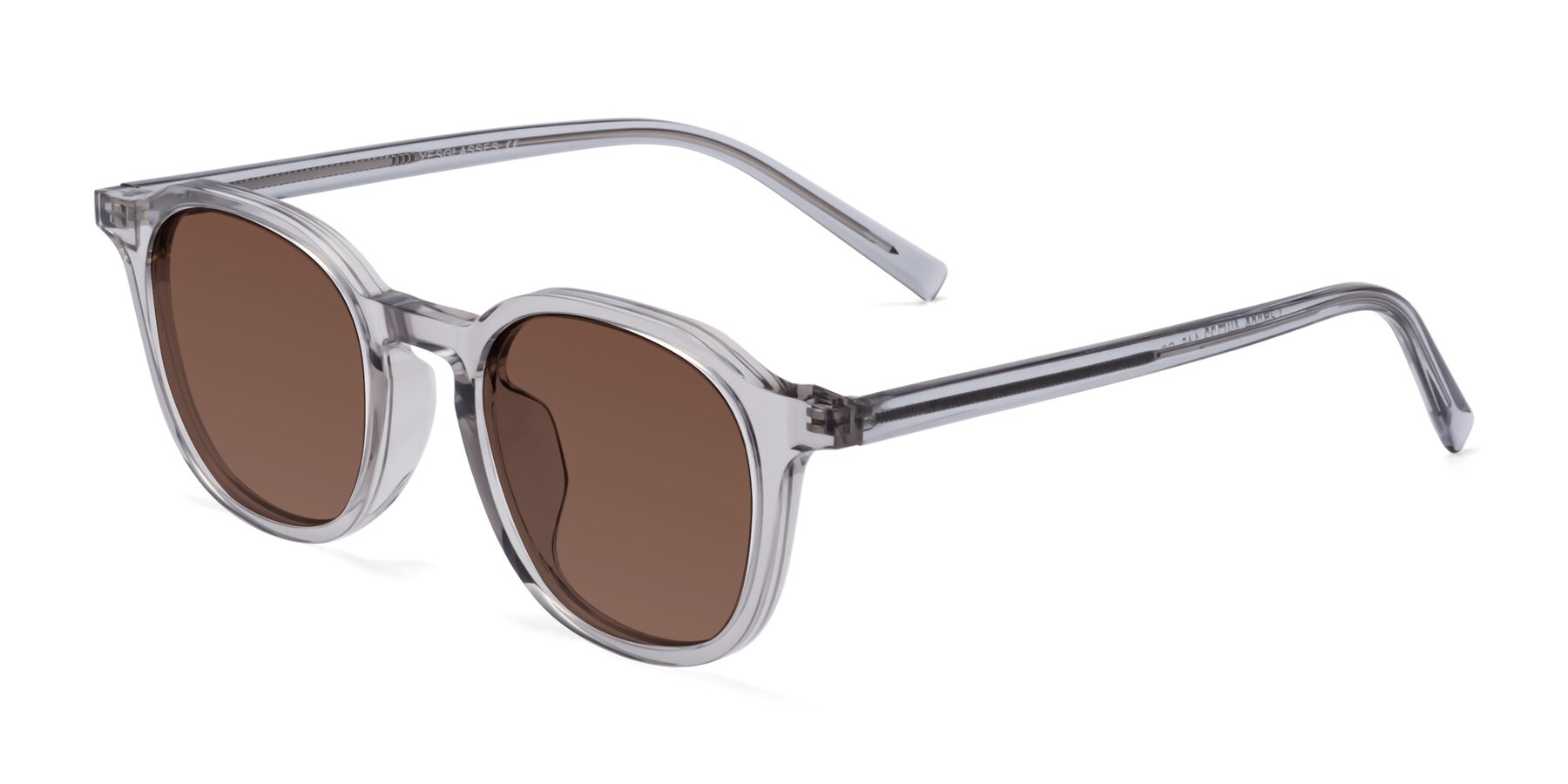Angle of LaRode in Translucent Gray with Brown Tinted Lenses