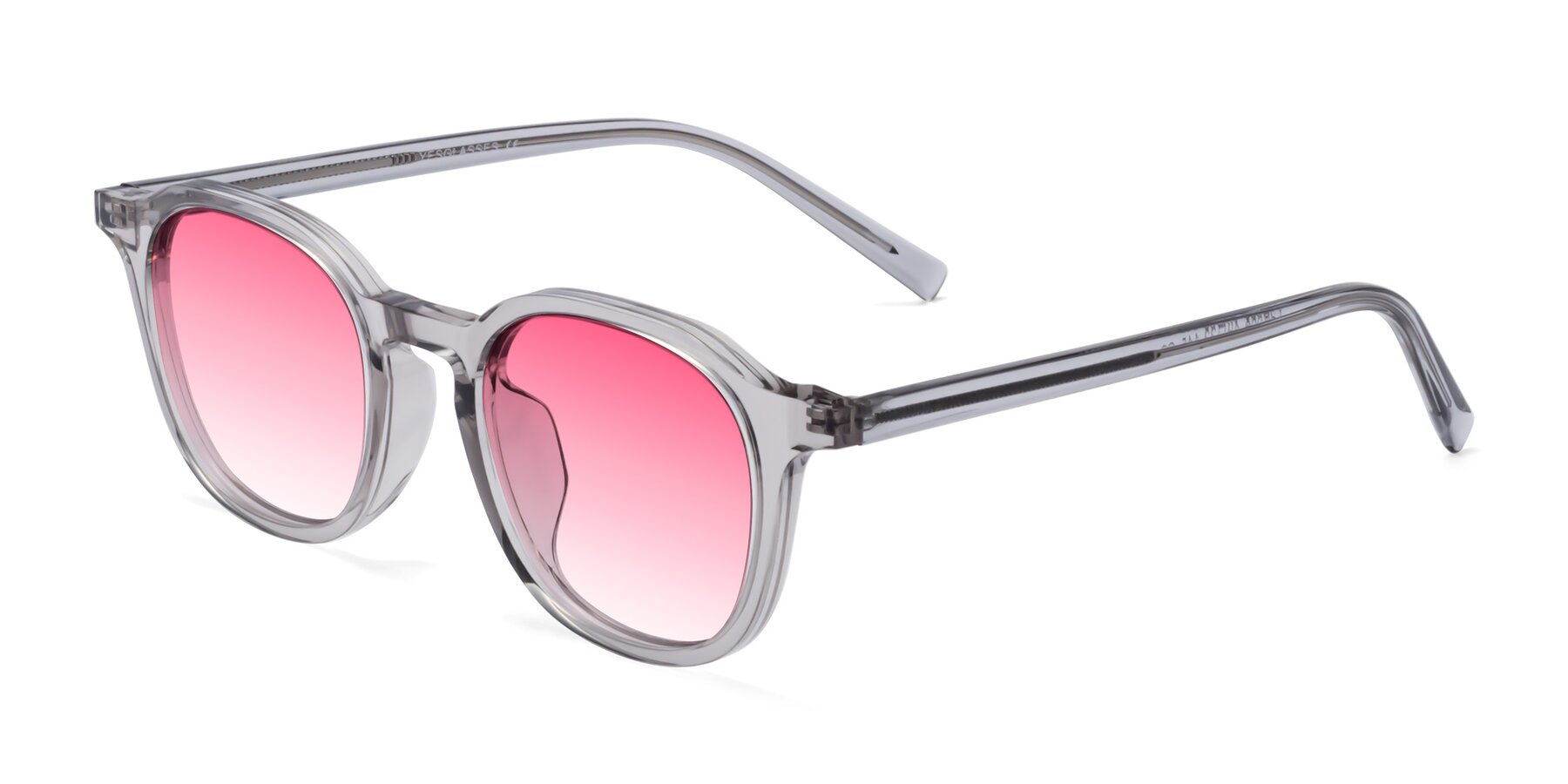 Angle of LaRode in Translucent Gray with Pink Gradient Lenses