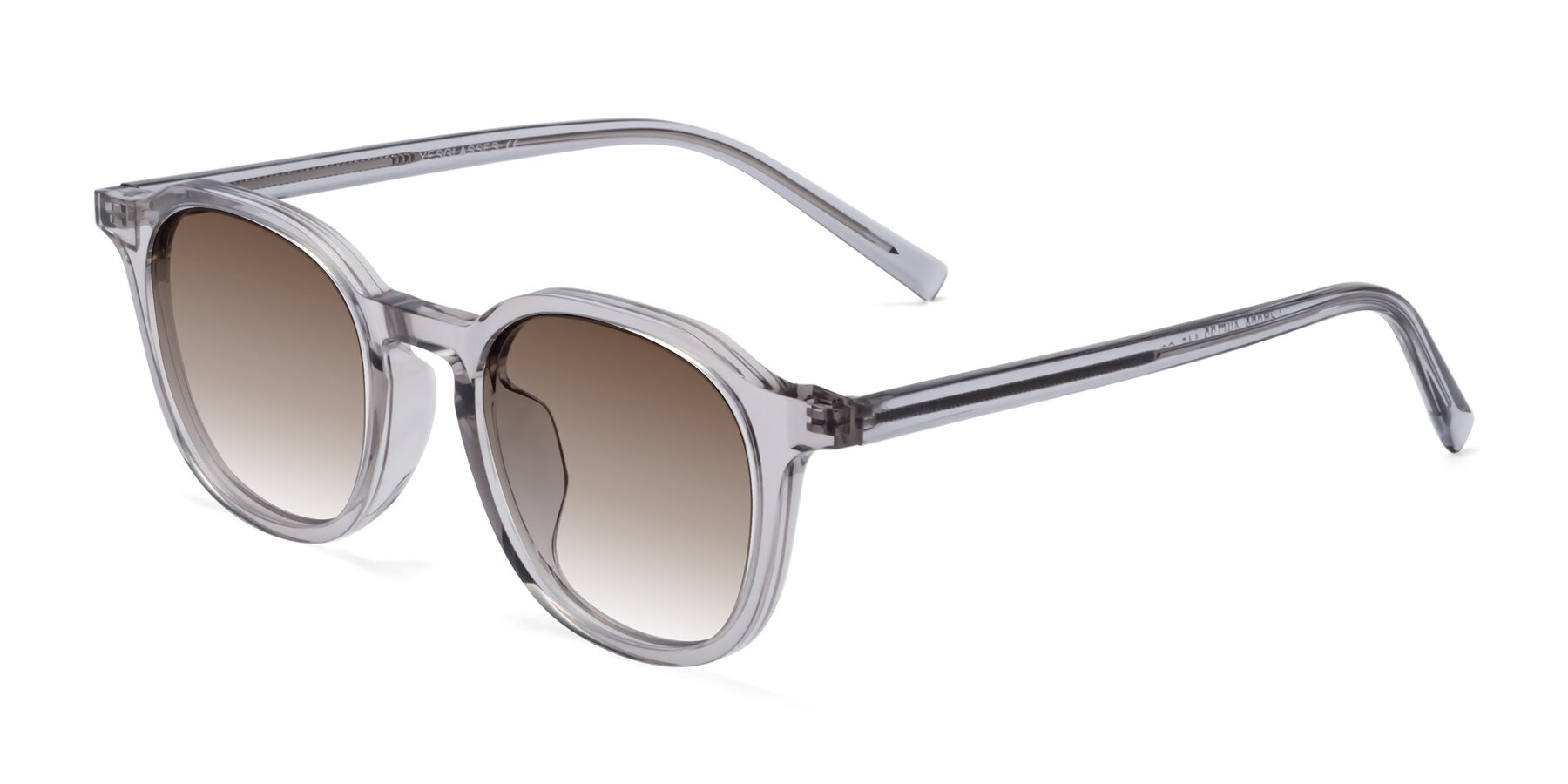 Angle of LaRode in Translucent Gray with Brown Gradient Lenses