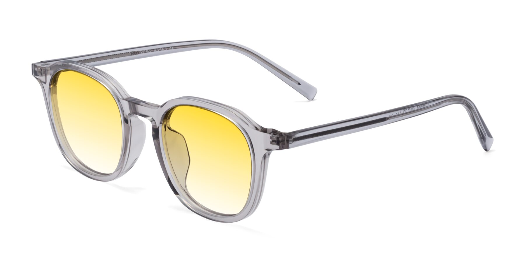 Angle of LaRode in Translucent Gray with Yellow Gradient Lenses