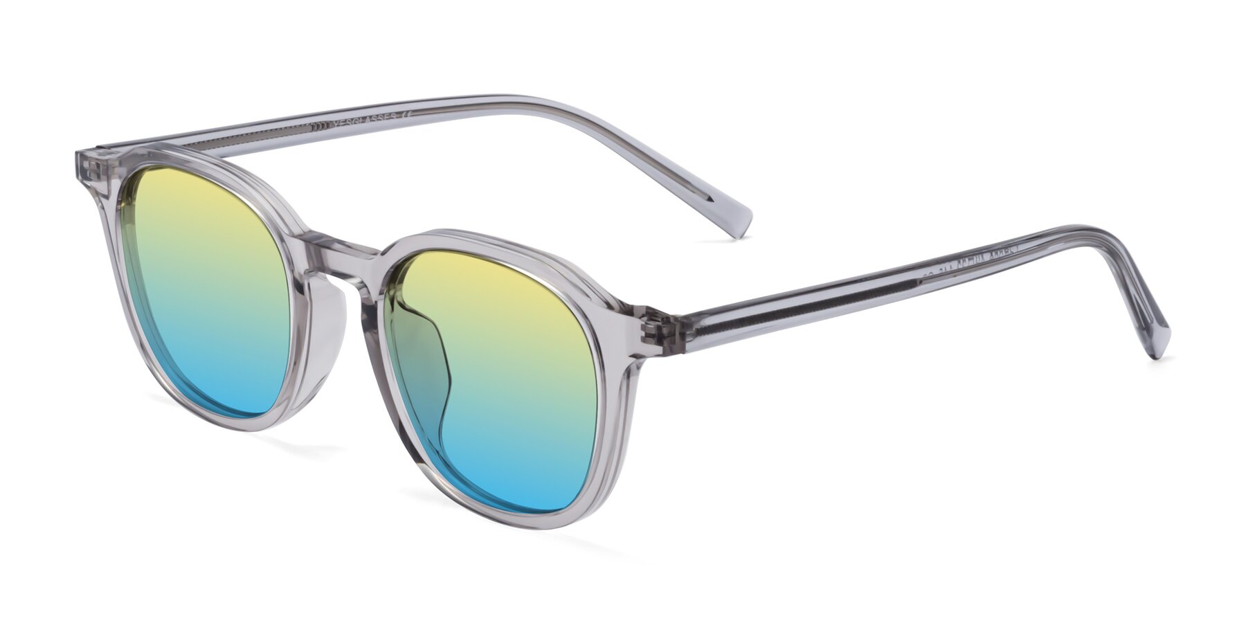 Angle of LaRode in Translucent Gray with Yellow / Blue Gradient Lenses
