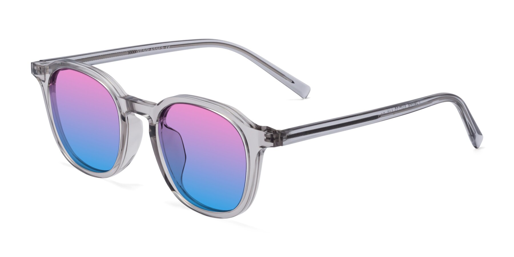 Angle of LaRode in Translucent Gray with Pink / Blue Gradient Lenses
