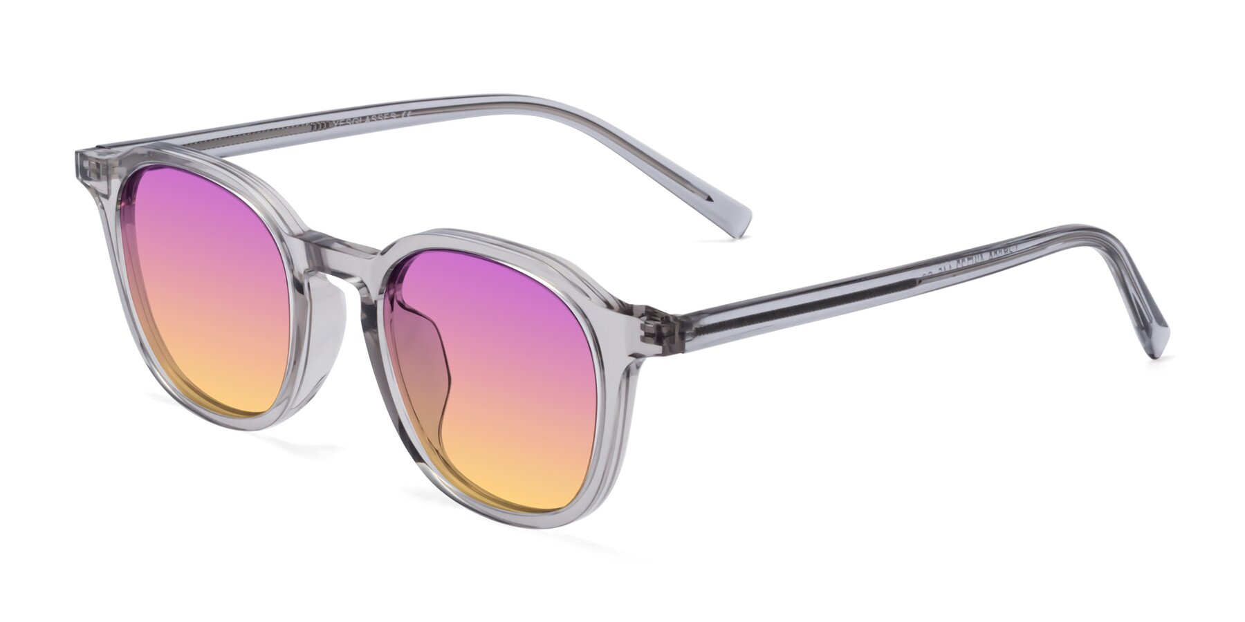 Angle of LaRode in Translucent Gray with Purple / Yellow Gradient Lenses