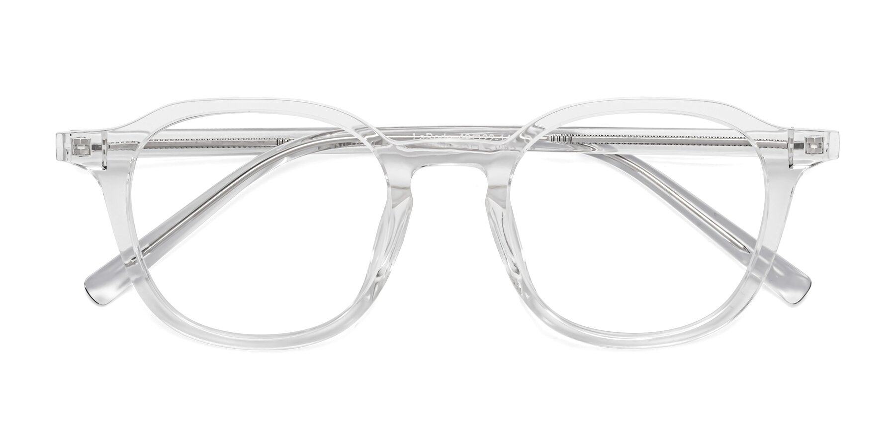 Folded Front of LaRode in Clear with Clear Eyeglass Lenses
