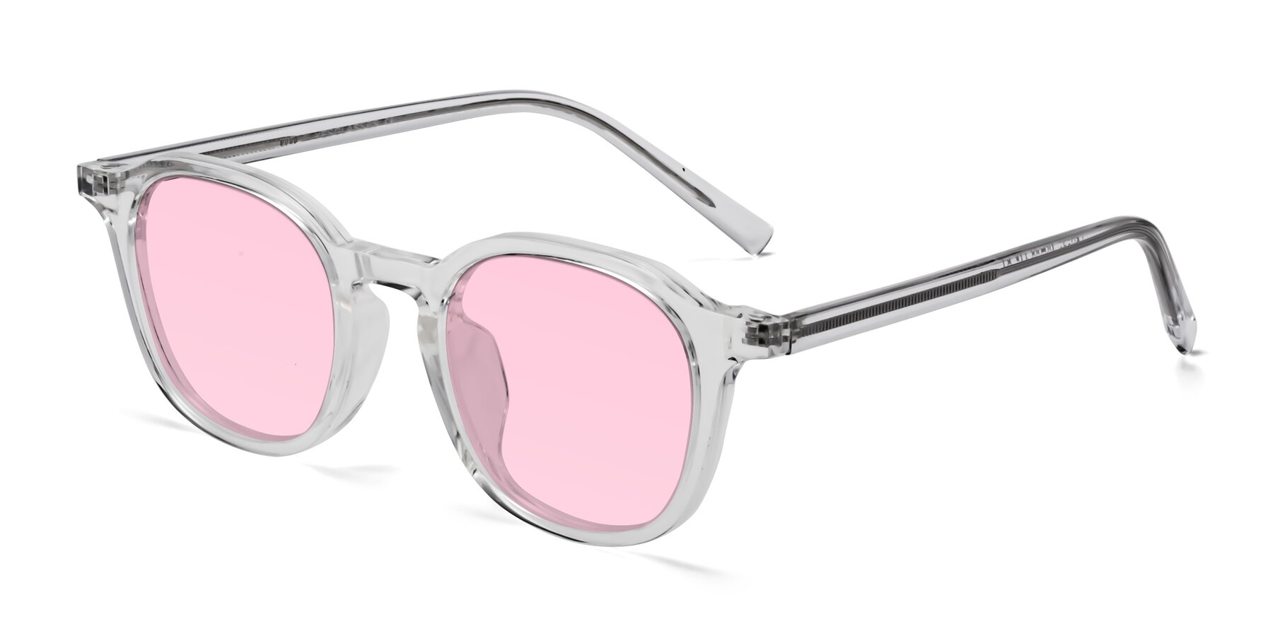 Angle of LaRode in Clear with Light Pink Tinted Lenses