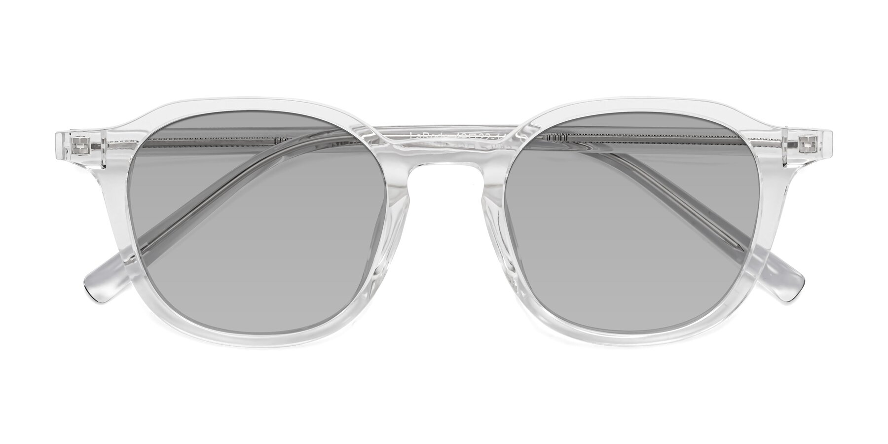 Folded Front of LaRode in Clear with Light Gray Tinted Lenses