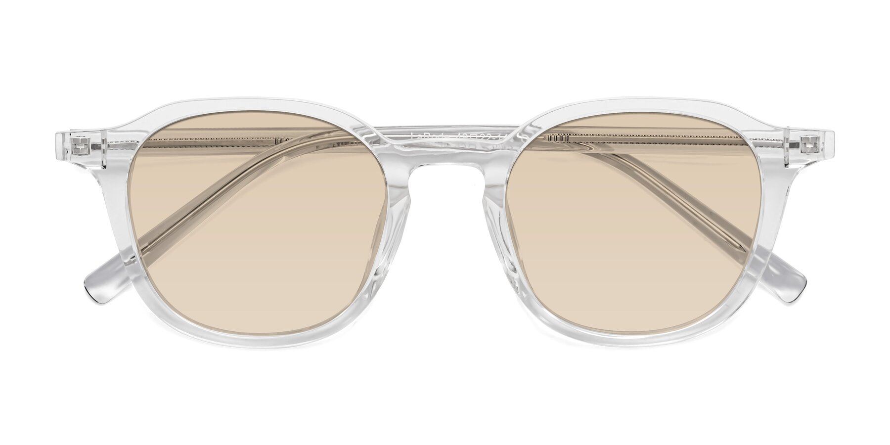Folded Front of LaRode in Clear with Light Brown Tinted Lenses