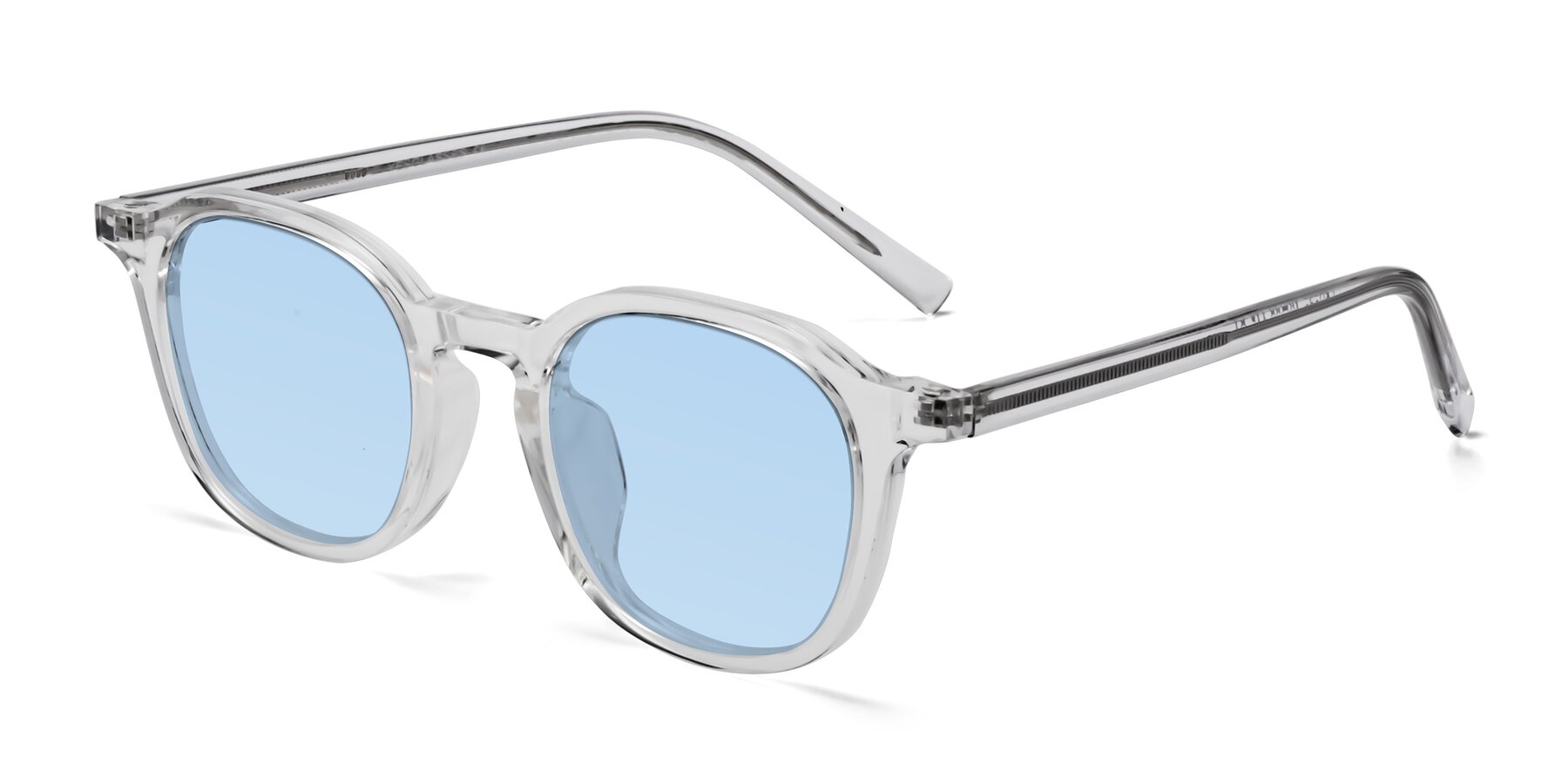 Angle of LaRode in Clear with Light Blue Tinted Lenses