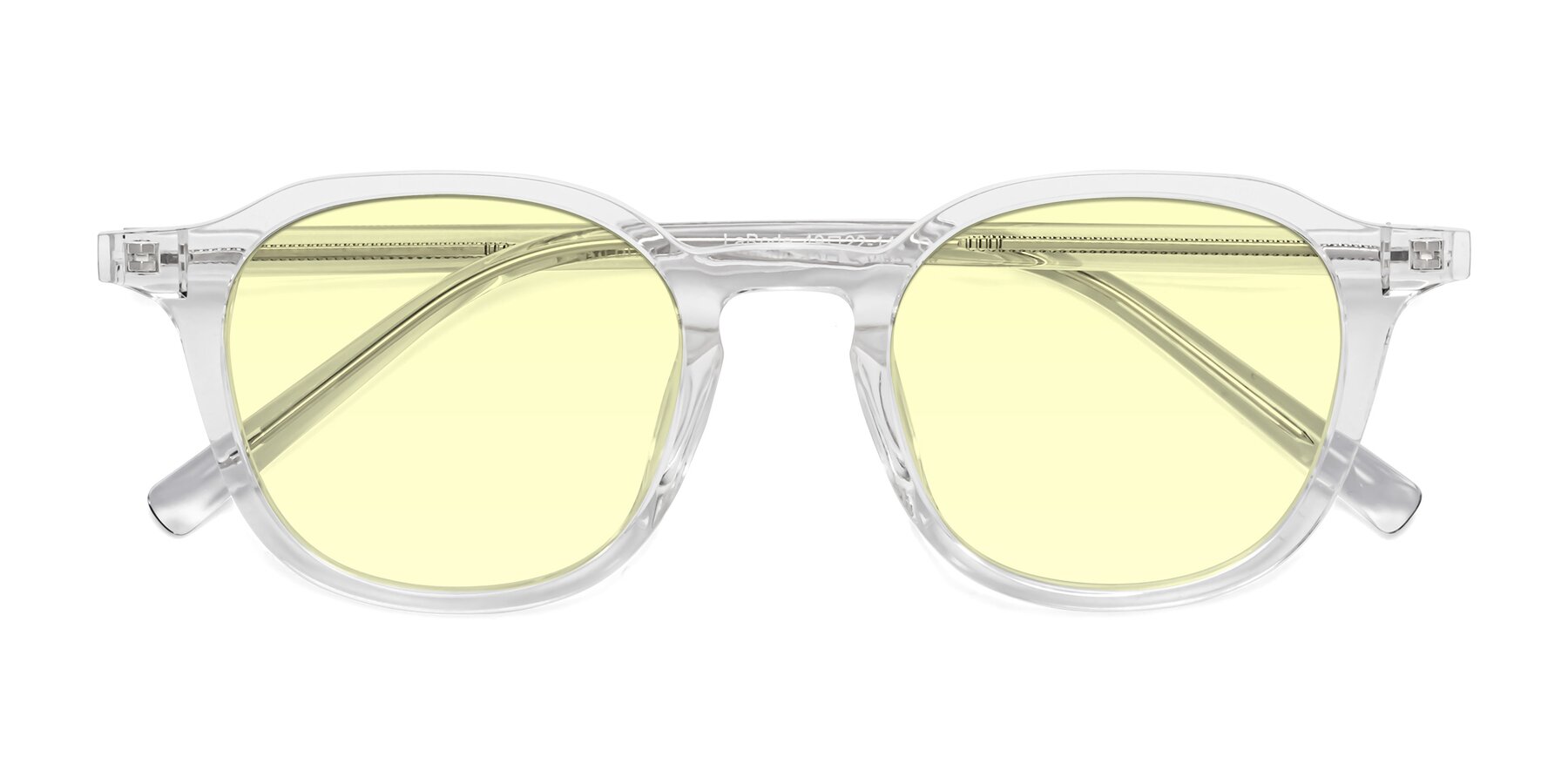 Folded Front of LaRode in Clear with Light Yellow Tinted Lenses