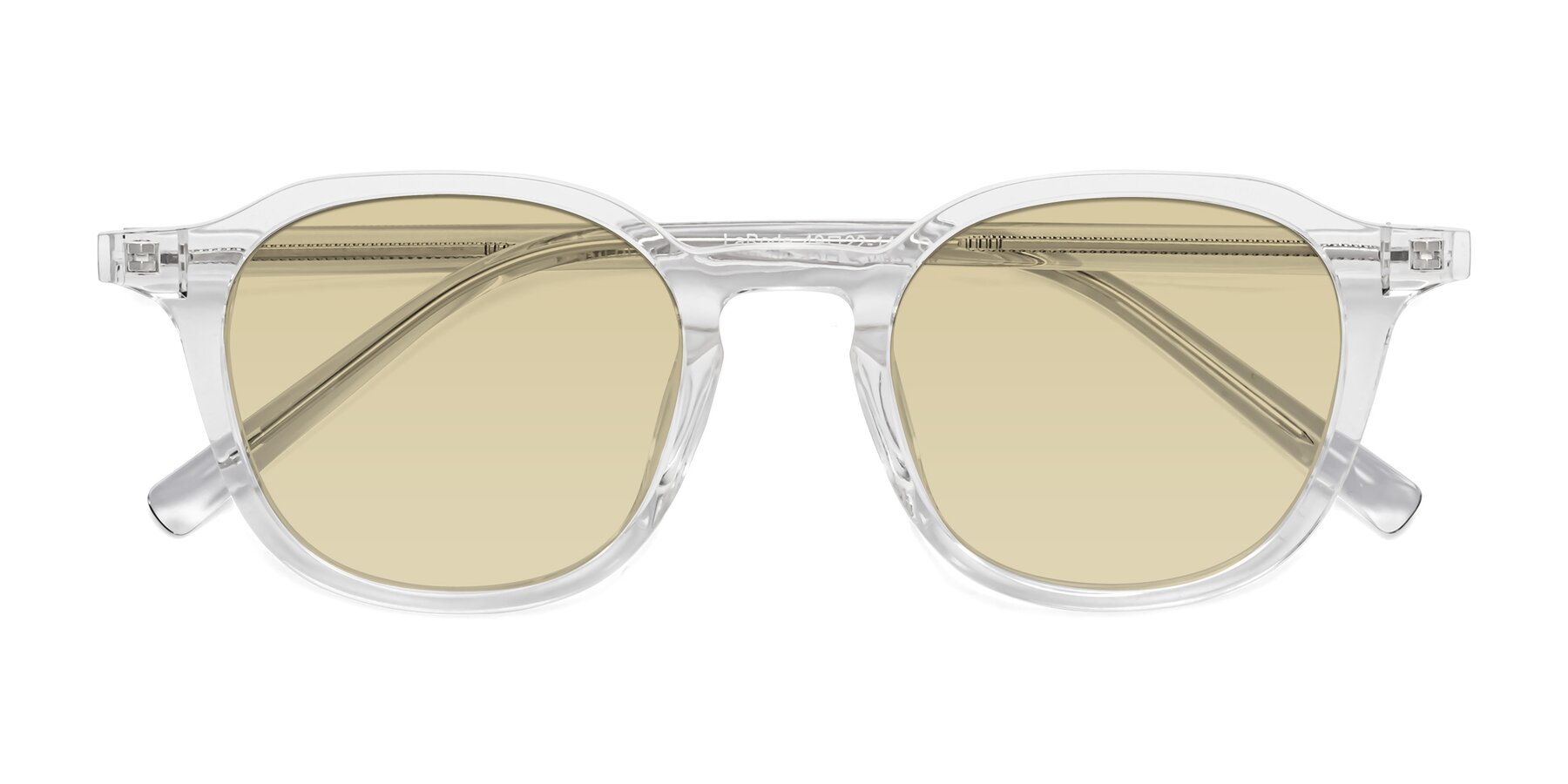 Folded Front of LaRode in Clear with Light Champagne Tinted Lenses