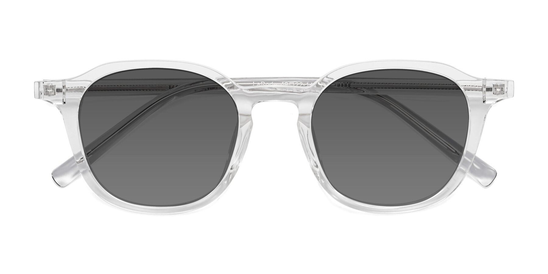 Folded Front of LaRode in Clear with Medium Gray Tinted Lenses