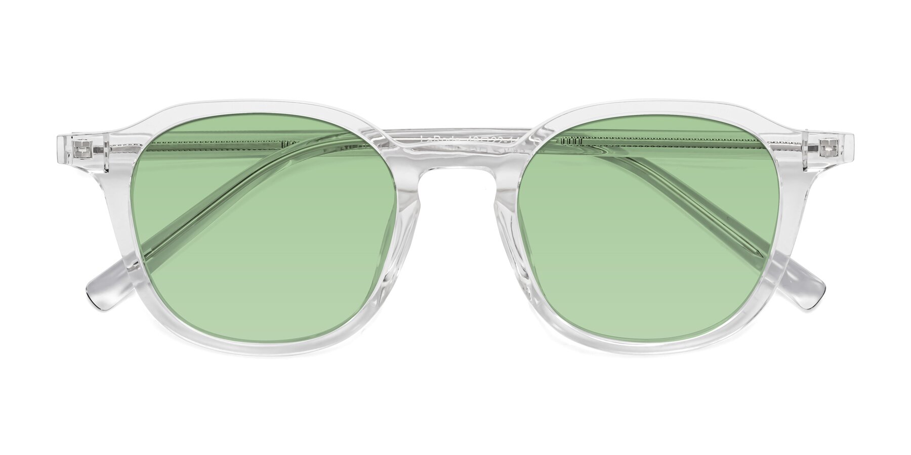 Folded Front of LaRode in Clear with Medium Green Tinted Lenses