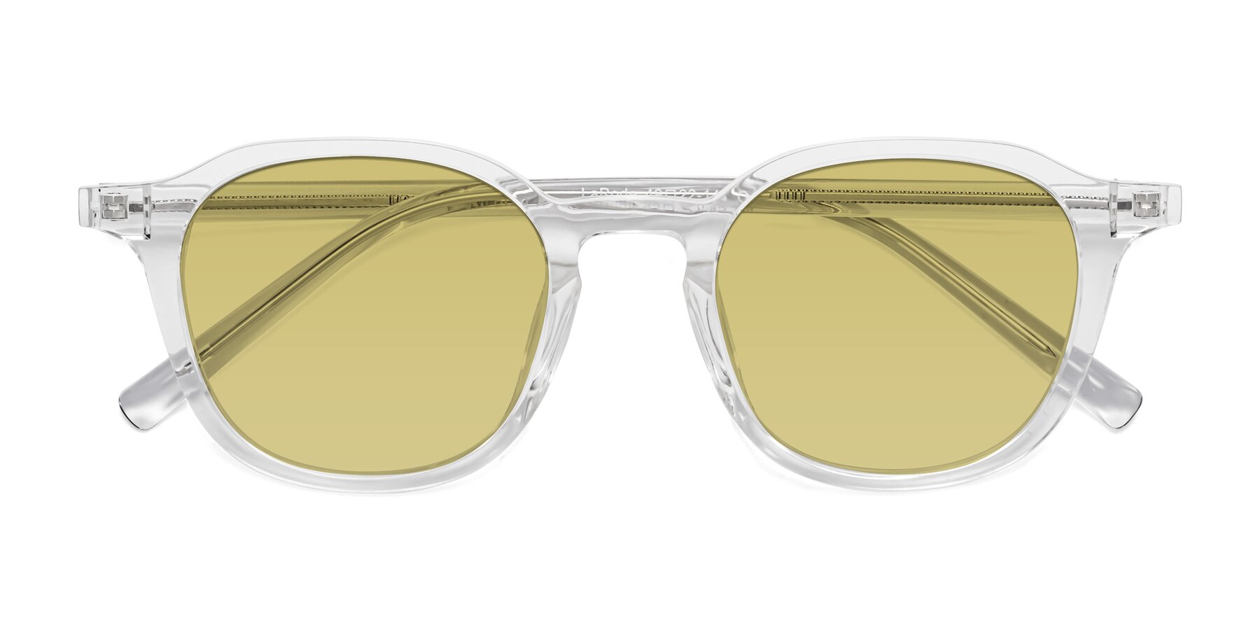 Folded Front of LaRode in Clear with Medium Champagne Tinted Lenses