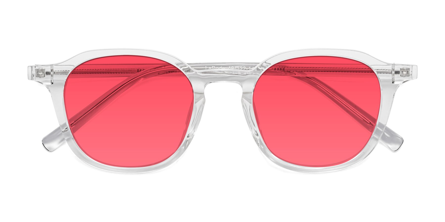 Folded Front of LaRode in Clear with Red Tinted Lenses