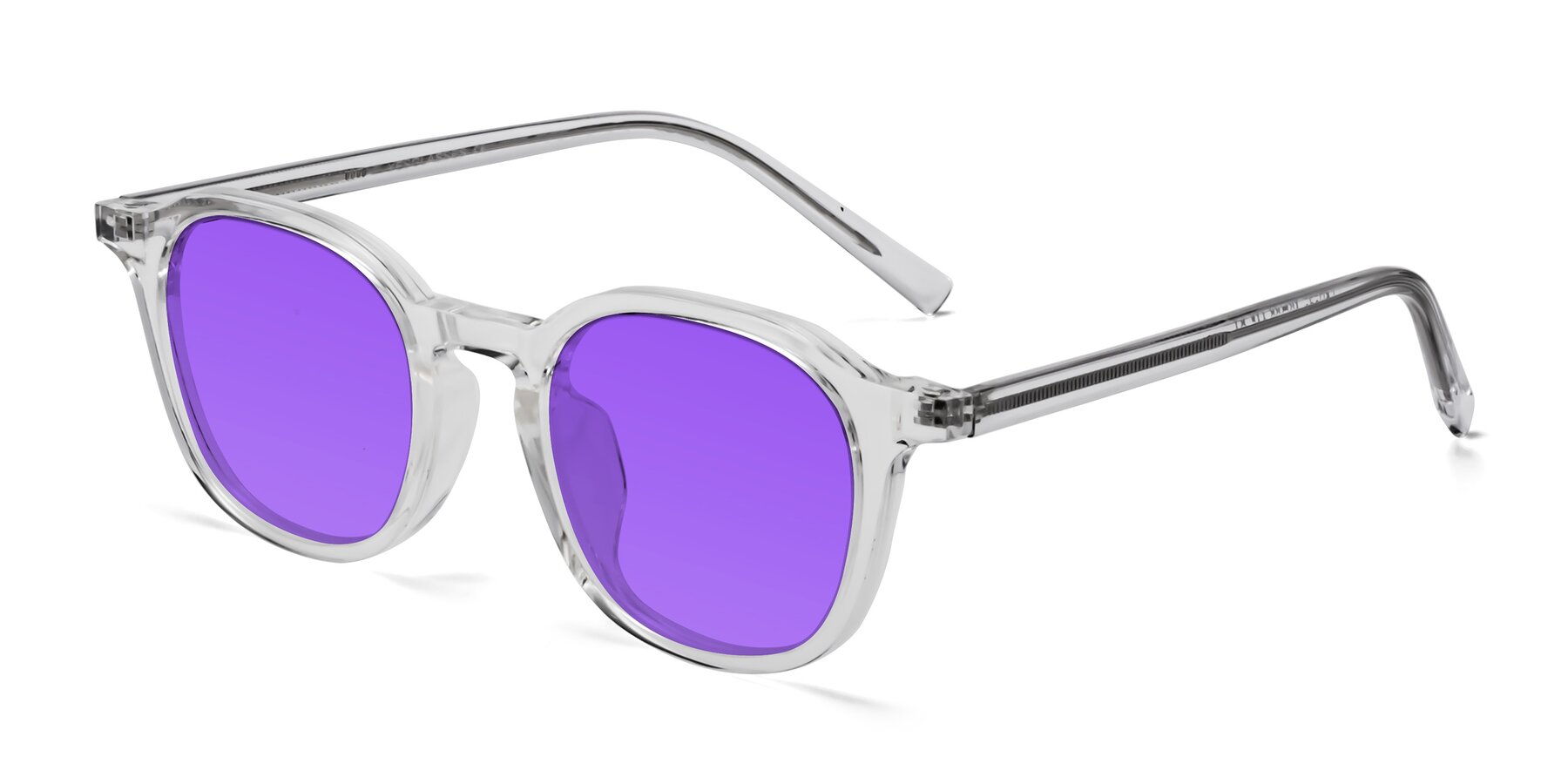 Angle of LaRode in Clear with Purple Tinted Lenses