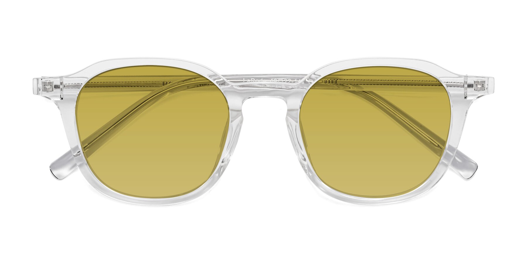Folded Front of LaRode in Clear with Champagne Tinted Lenses