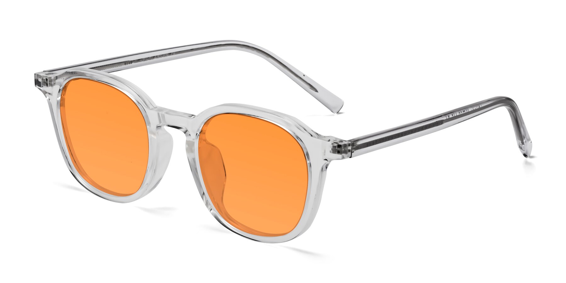 Angle of LaRode in Clear with Orange Tinted Lenses