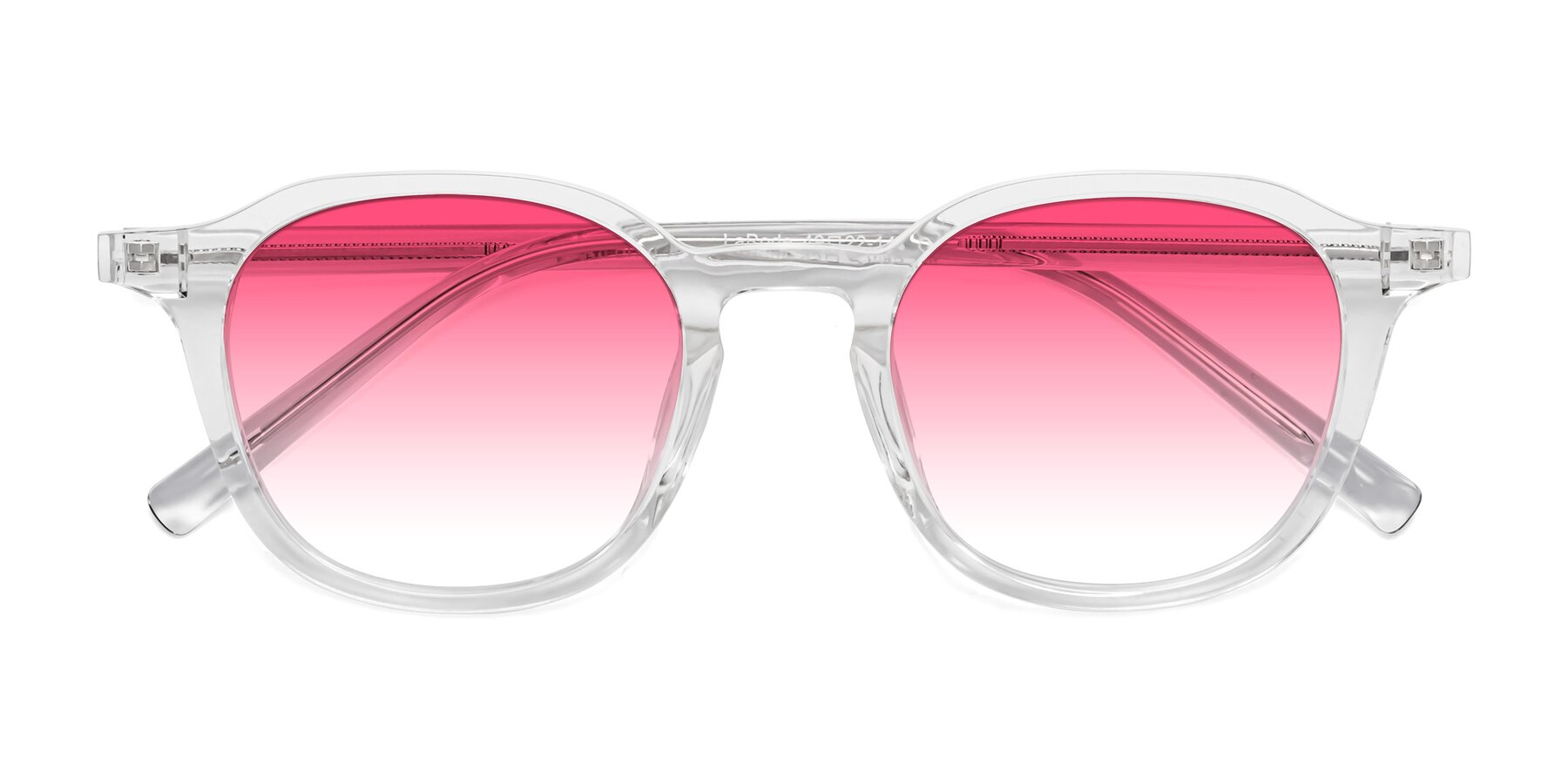 Folded Front of LaRode in Clear with Pink Gradient Lenses