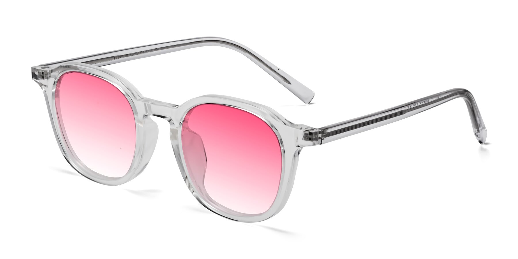 Angle of LaRode in Clear with Pink Gradient Lenses